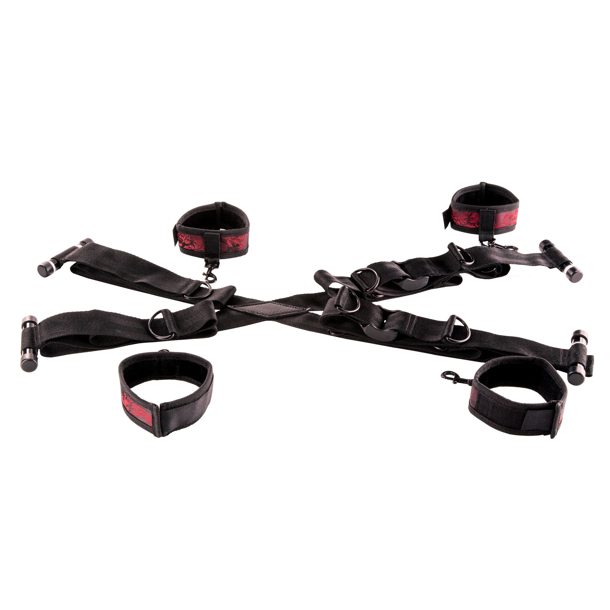 California Exotics - Scandal Over The Door Cross Restraints (Black) - Black - Bed Restraint