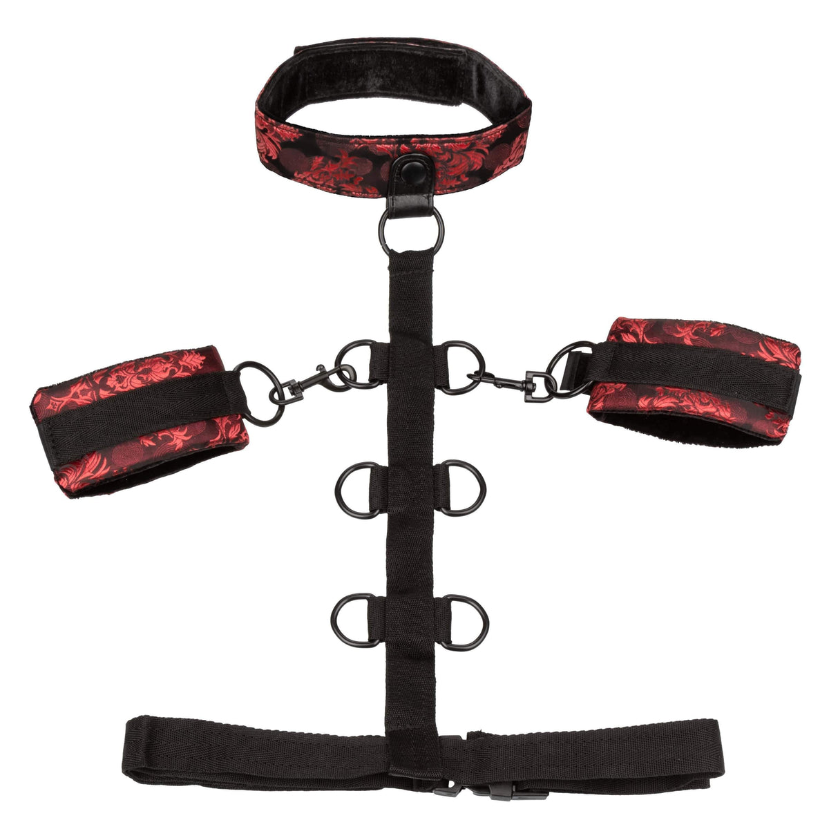 California Exotics - BDSM Scandal Collar Body Restraint (Black) Hand/Leg Cuffs 716770082770 CherryAffairs