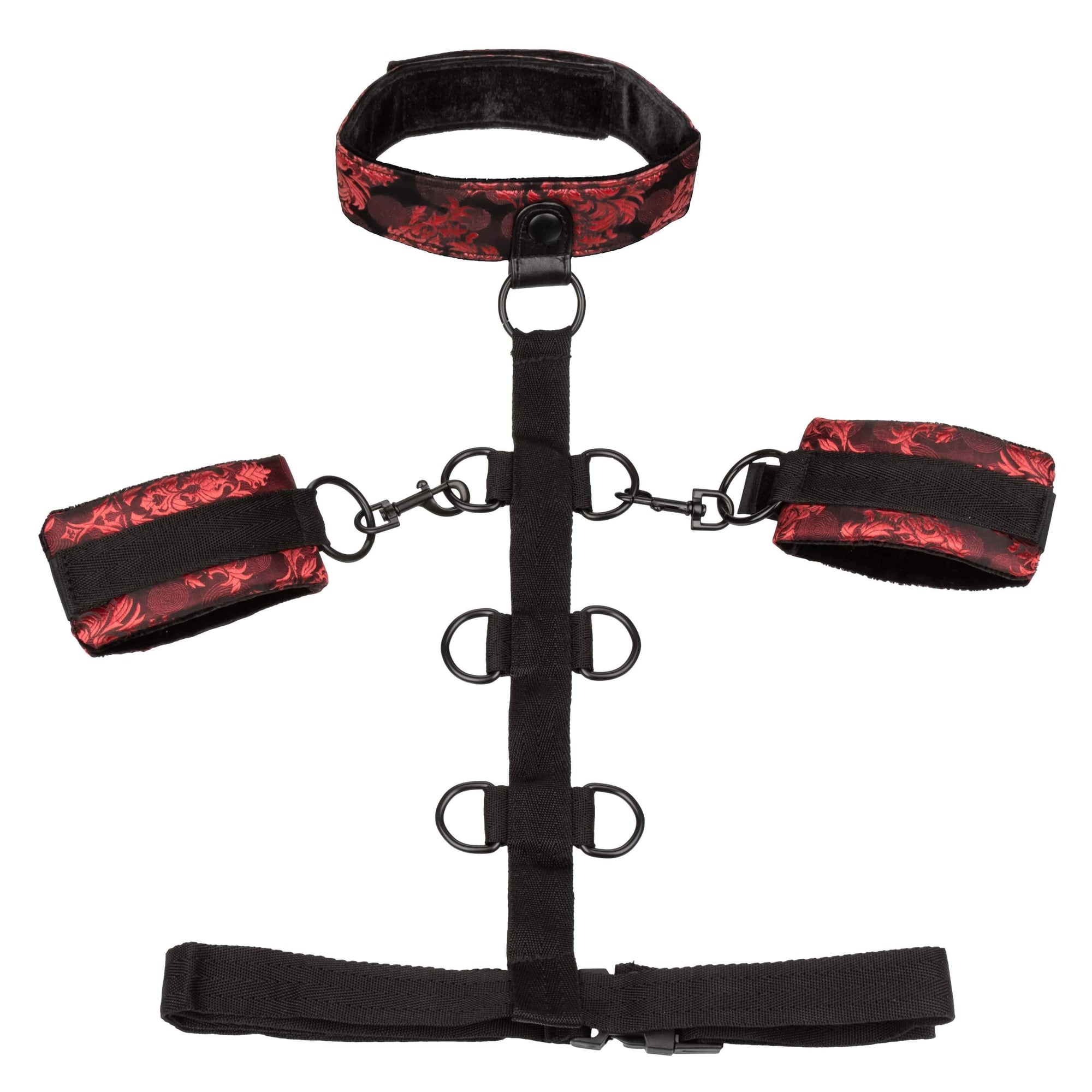 California Exotics - BDSM Scandal Collar Body Restraint (Black) Hand/Leg Cuffs 716770082770 CherryAffairs