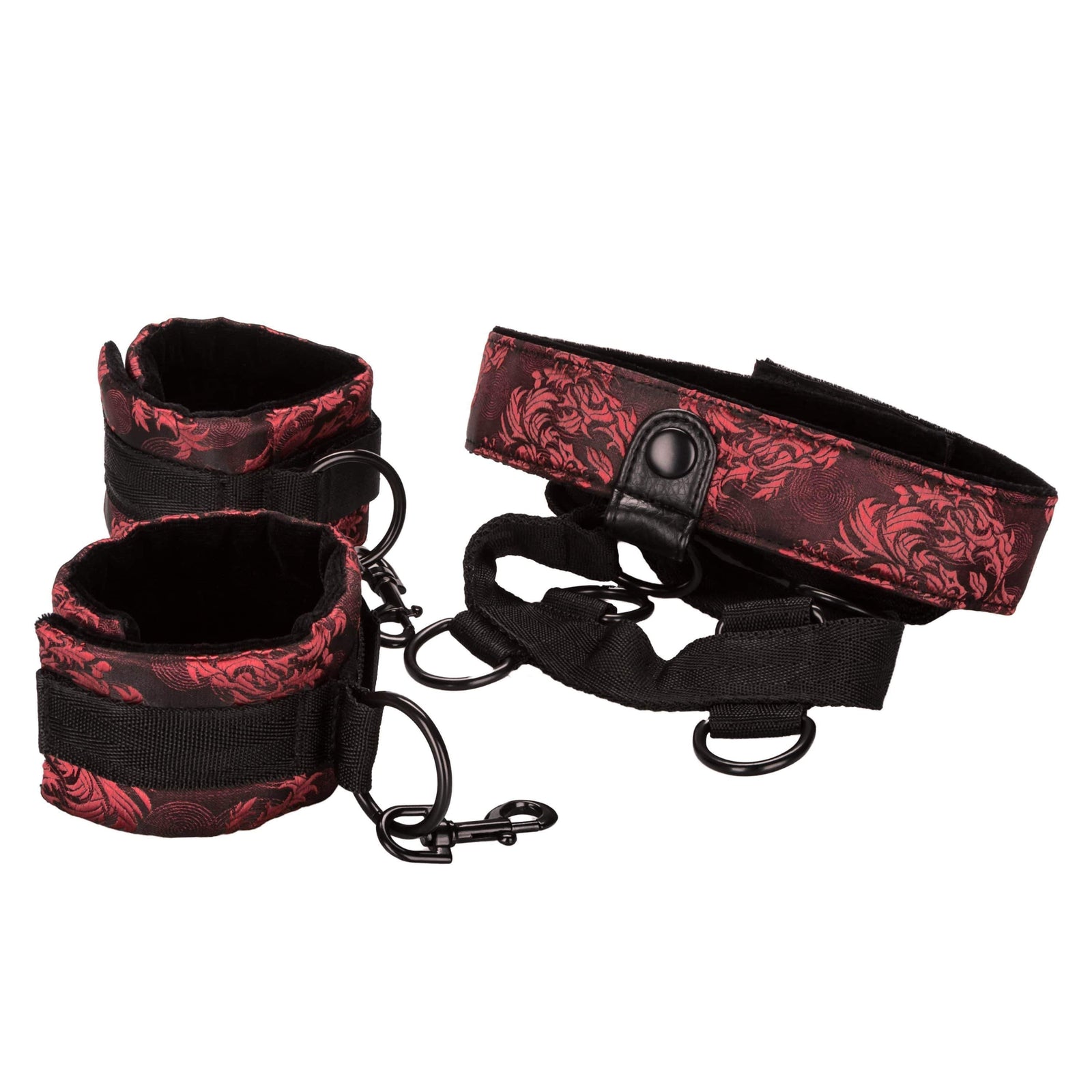California Exotics - BDSM Scandal Collar Body Restraint (Black) Hand/Leg Cuffs 716770082770 CherryAffairs