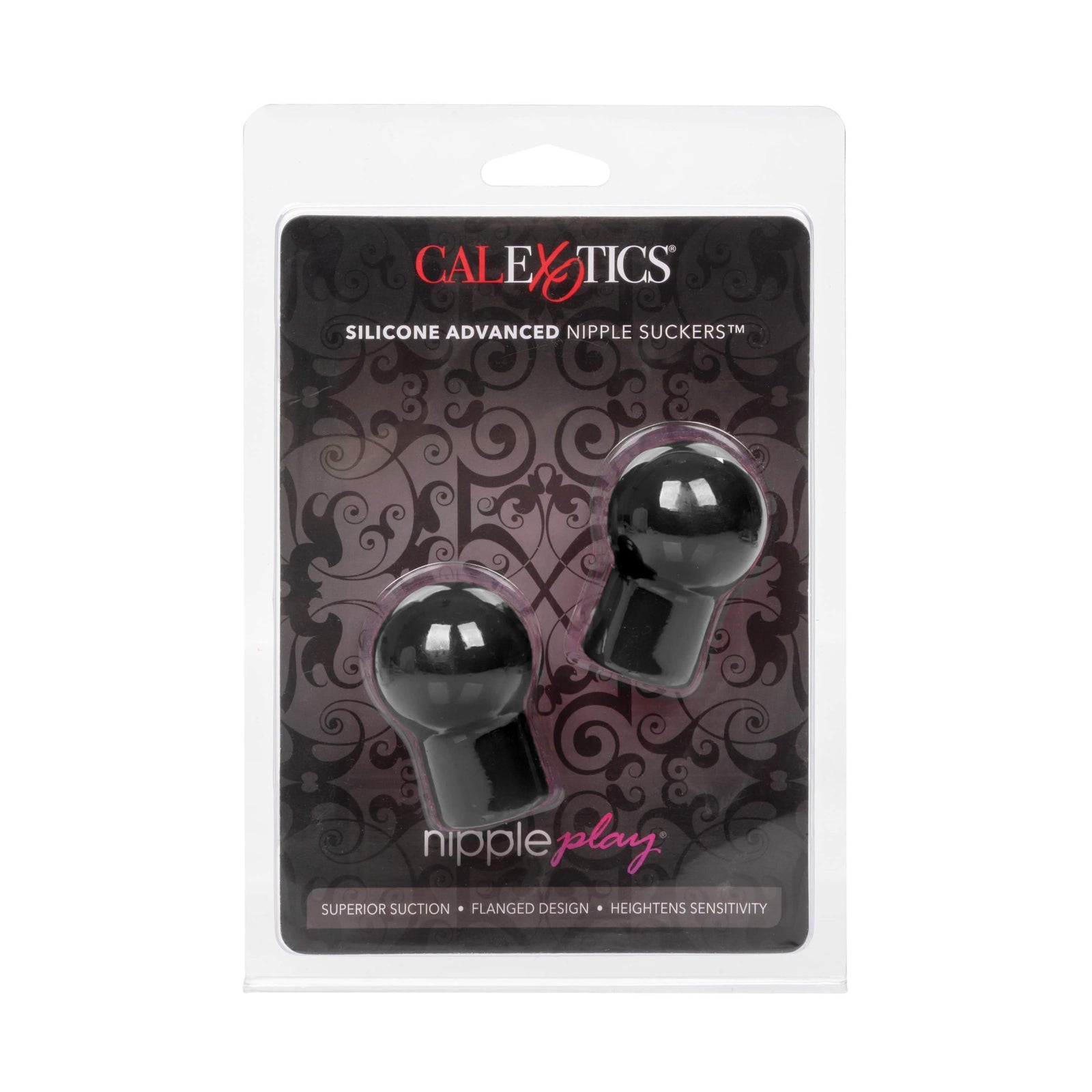 California Exotics - Nipple Play Silicone Advanced Nipple Suckers (Black) Nipple Pumps (Non Vibration) 716770083487 CherryAffairs