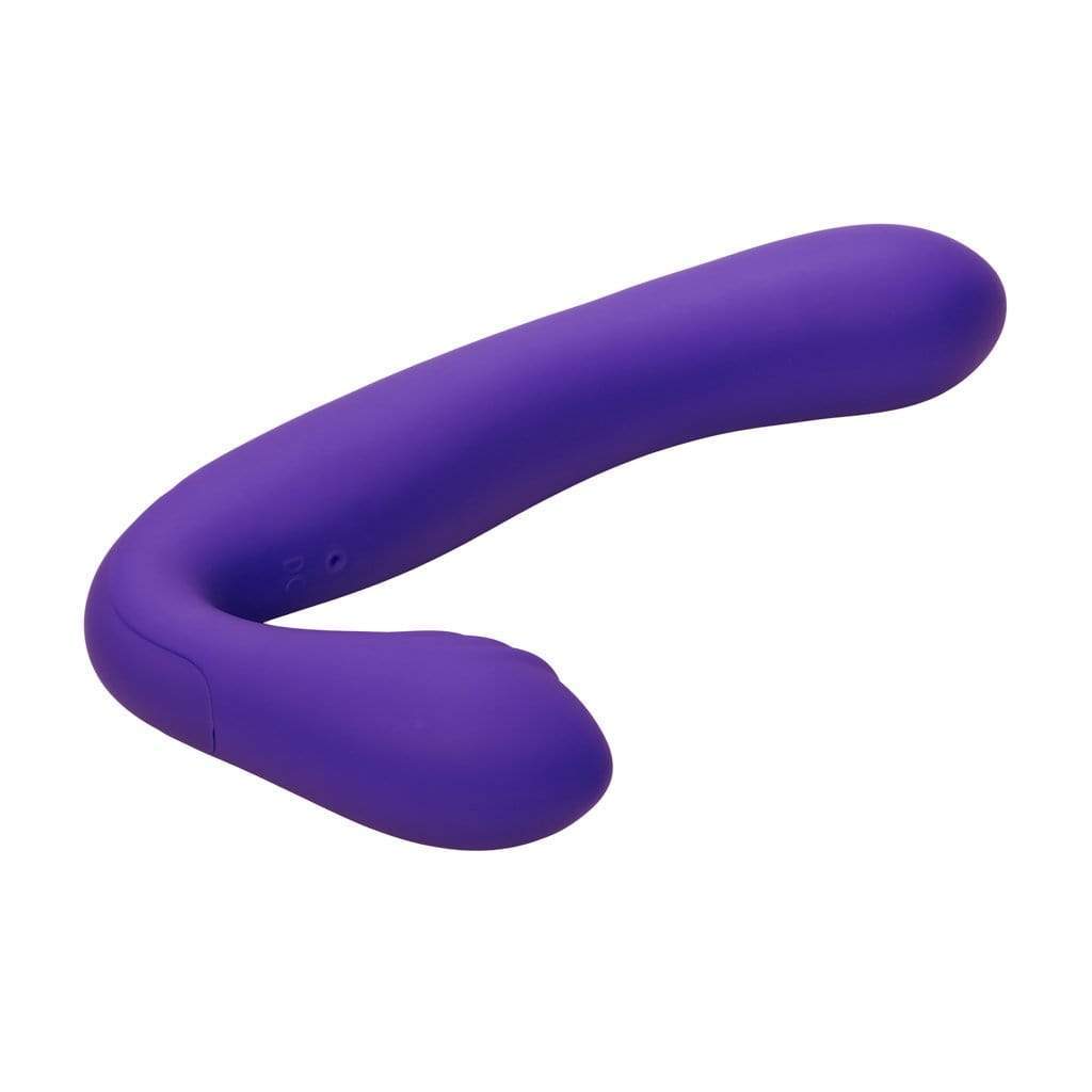 California Exotics - Her Royal Harness Rechargeable Love Rider Strapless Strap On (Purple) Strap On with Dildo for Reverse Insertion (Vibration) Rechargeable 716770083586 CherryAffairs