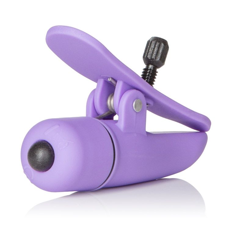 California Exotics - Nipple Play Nipplettes Clamps (Purple) - Purple - Nipple Clamps (Vibration) Non Rechargeable