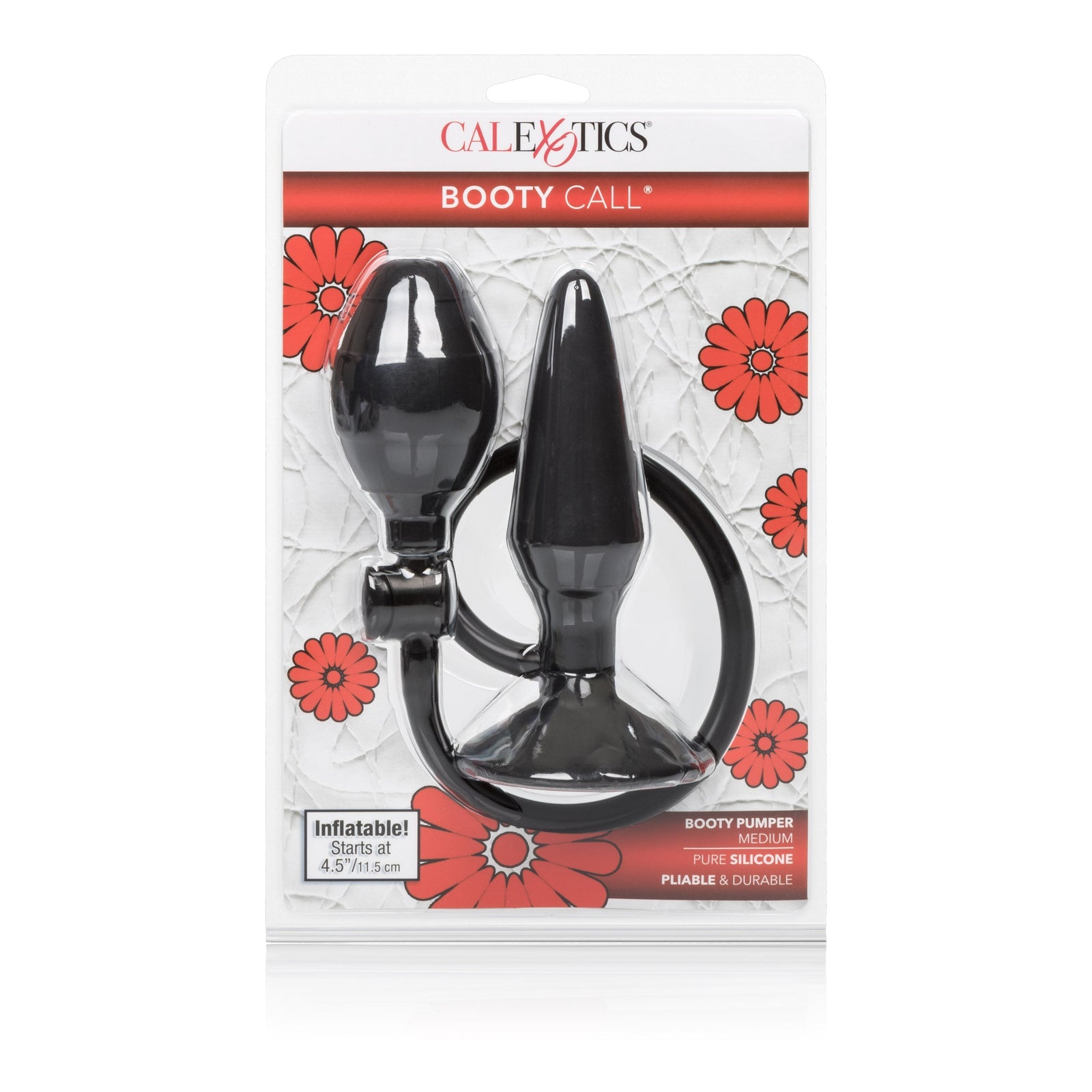 California Exotics - Booty Call Booty Expandable Pumper Medium (Black) - Black - Expandable Anal Plug (Non Vibration)