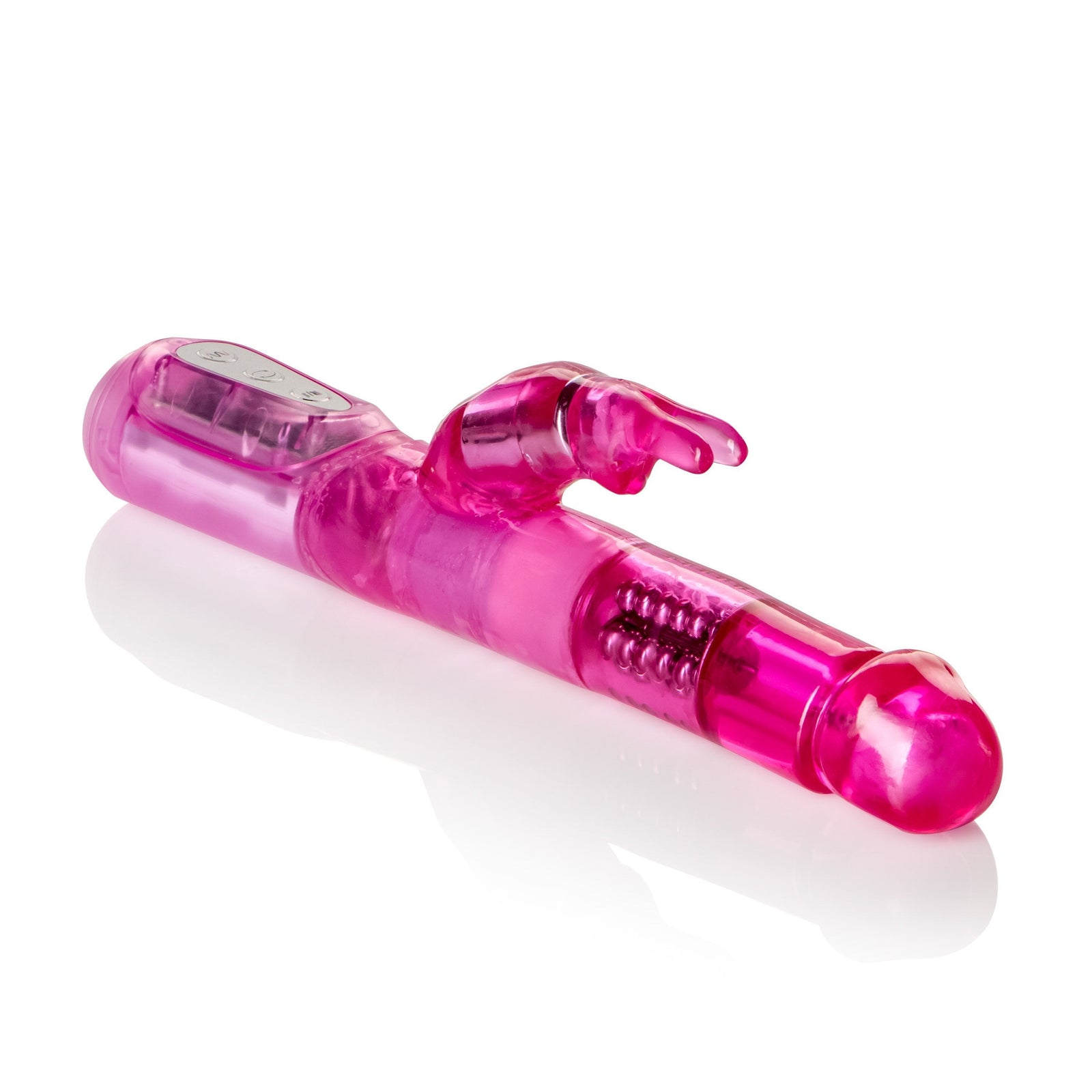 California Exotics - 7 Function Jack Rabbit 5 Rows Intermediate Vibrator (Pink) Rabbit Dildo (Vibration) Non Rechargeable