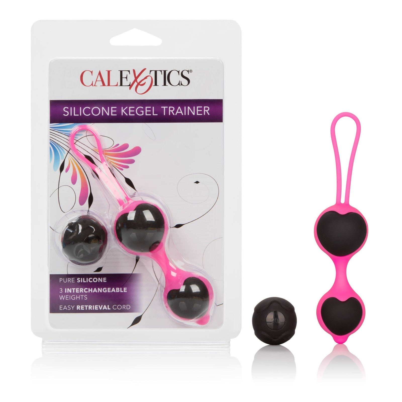 California Exotics - Pure Silicone Kegel Trainer (Black) Kegel Balls (Non Vibration) Durio Asia