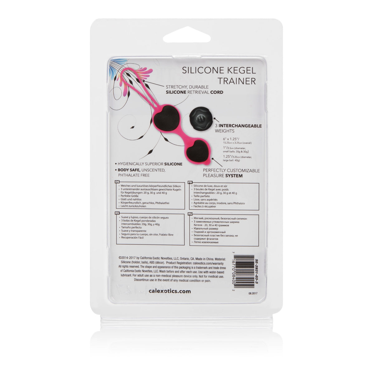 California Exotics - Pure Silicone Kegel Trainer (Black) Kegel Balls (Non Vibration) Singapore