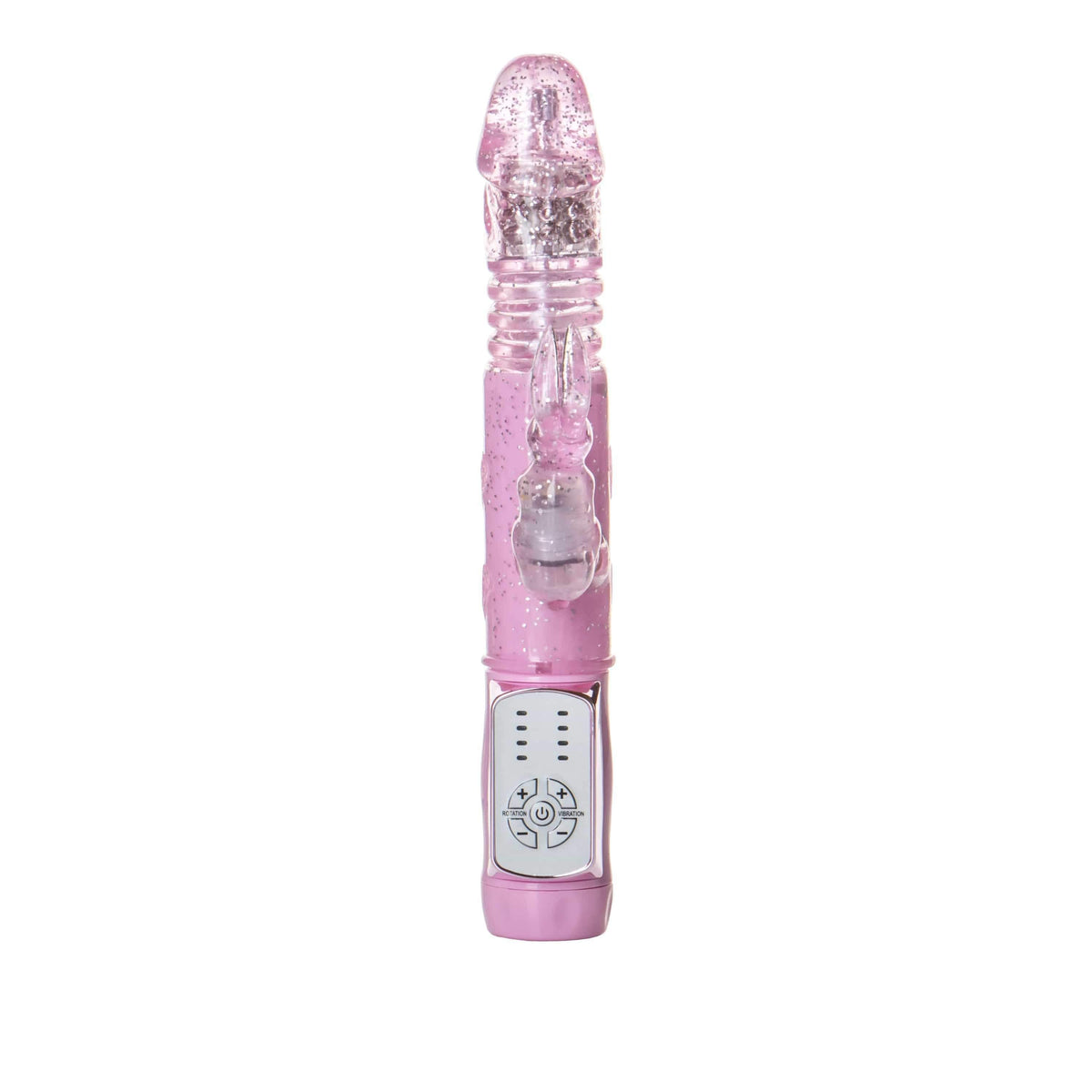 California Exotics - Jack Rabbit Petite Thrusting Jack Rabbit Vibrator (Pink) Rabbit Dildo (Vibration) Non Rechargeable 716770084156 CherryAffairs
