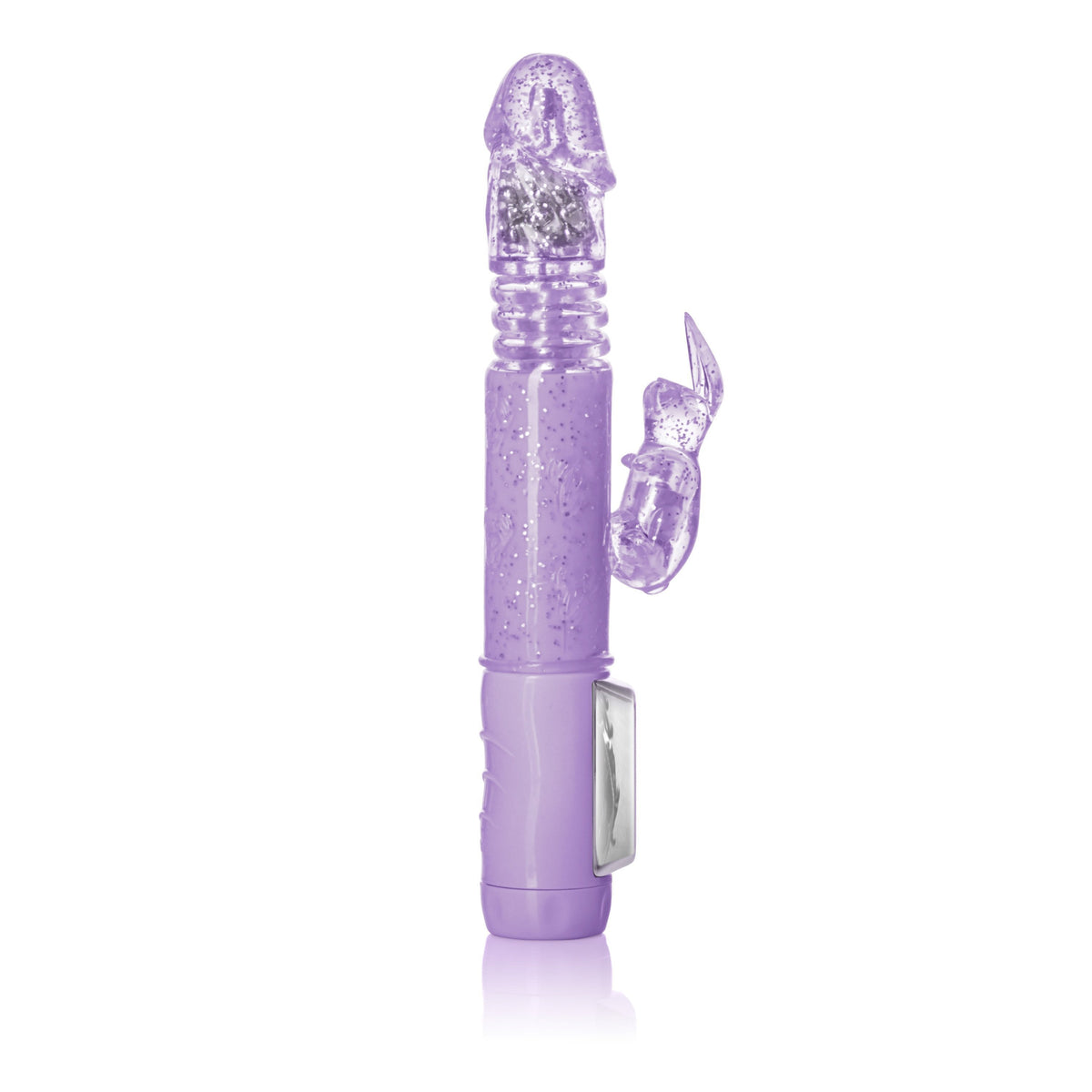 California Exotics - Petite Thrusting Jack Rabbit Intermediate Vibrator (Purple) Rabbit Dildo (Vibration) Non Rechargeable