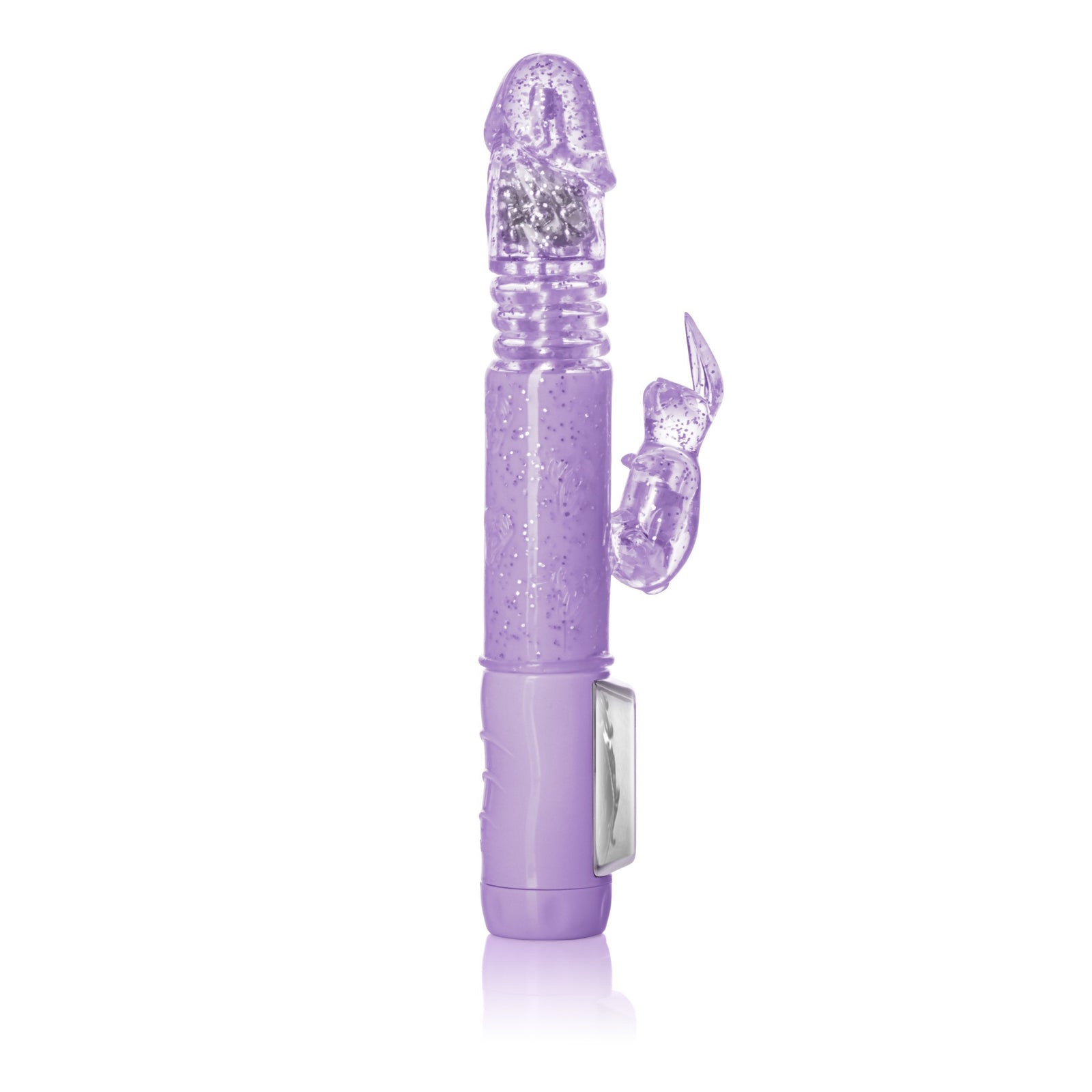 California Exotics - Petite Thrusting Jack Rabbit Intermediate Vibrator (Purple) Rabbit Dildo (Vibration) Non Rechargeable