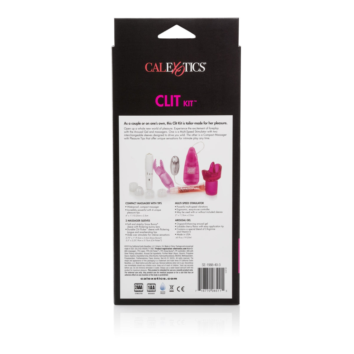 California Exotics - Hers Clit Massagers Kit (Pink) - Pink - Clit Massager (Vibration) Non Rechargeable