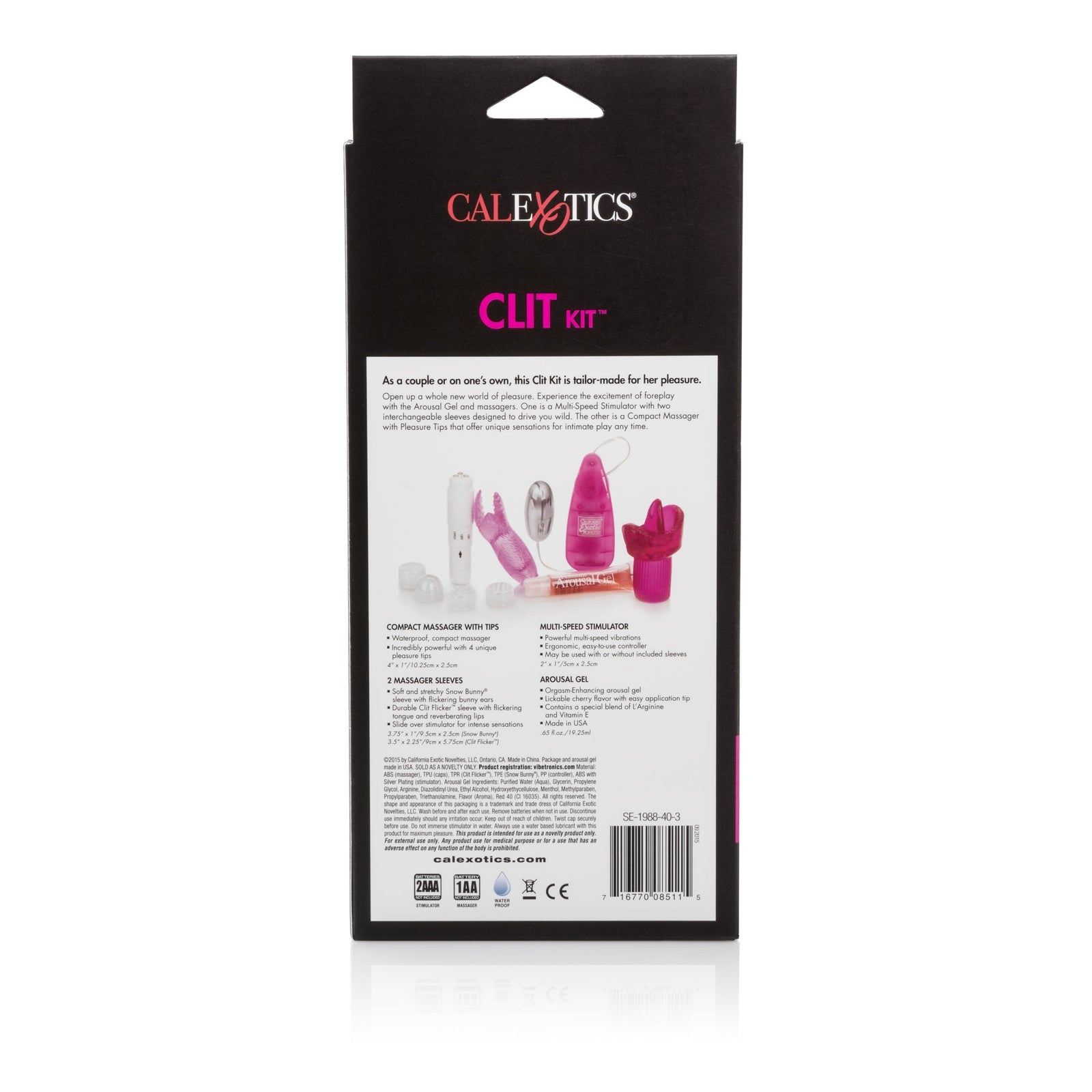 California Exotics - Hers Clit Massagers Kit (Pink) - Pink - Clit Massager (Vibration) Non Rechargeable