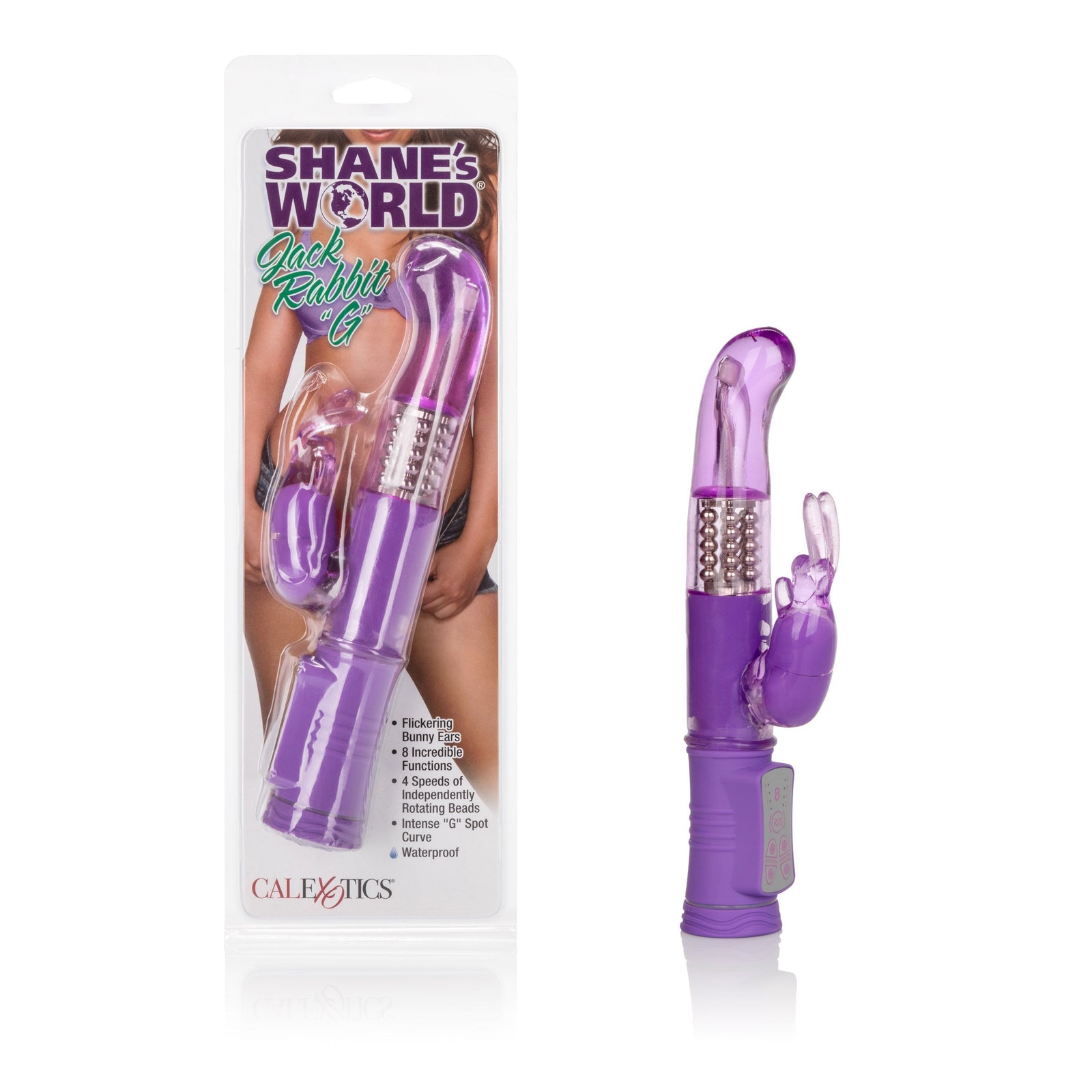 California Exotics - Shane's World Jack Rabbit G Vibrator (Purple) Rabbit Dildo (Vibration) Non Rechargeable Durio Asia