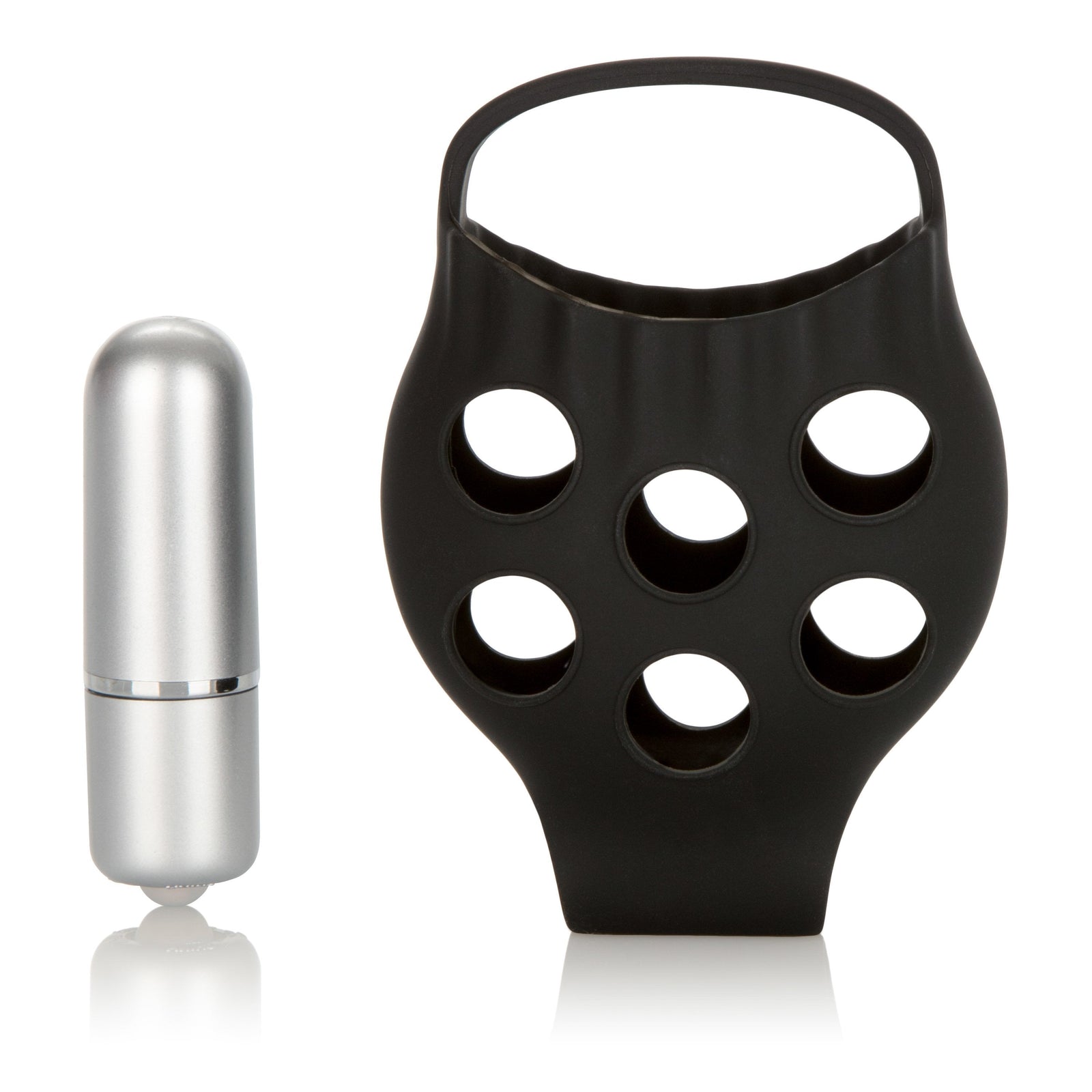 California Exotics - Dr. Joel Kaplan Silicone Scrotum Support (Black) Silicone Cock Ring (Vibration) Non Rechargeable Singapore