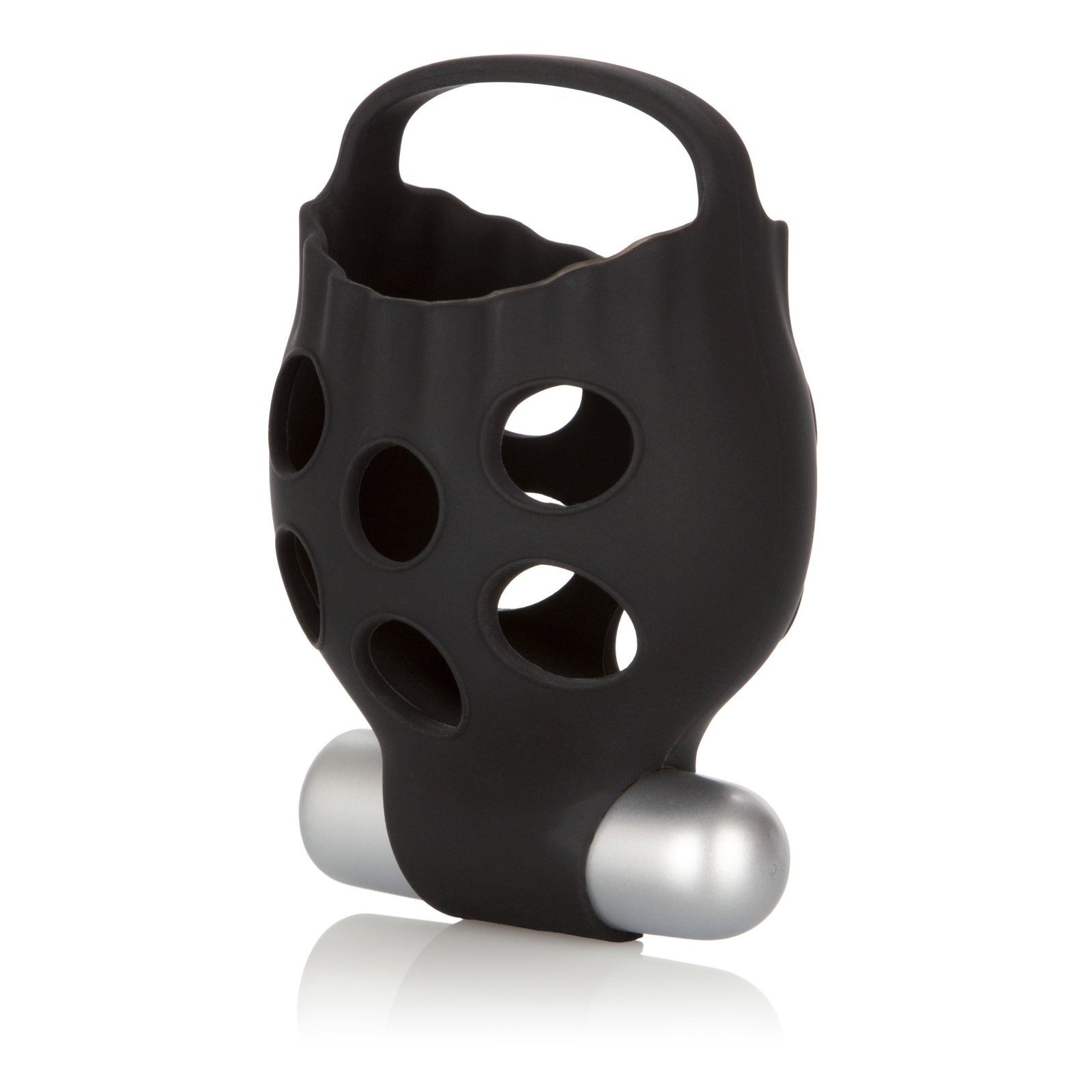 California Exotics - Dr. Joel Kaplan Silicone Scrotum Support (Black) Silicone Cock Ring (Vibration) Non Rechargeable Singapore