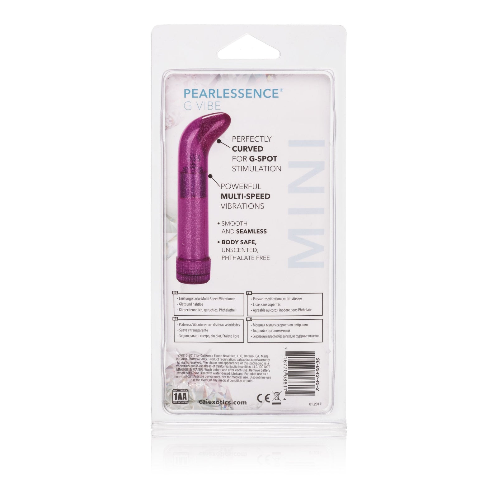 California Exotics - Pearlessence G Vibe Mini Vibrator (Purple) G Spot Dildo (Vibration) Non Rechargeable Singapore