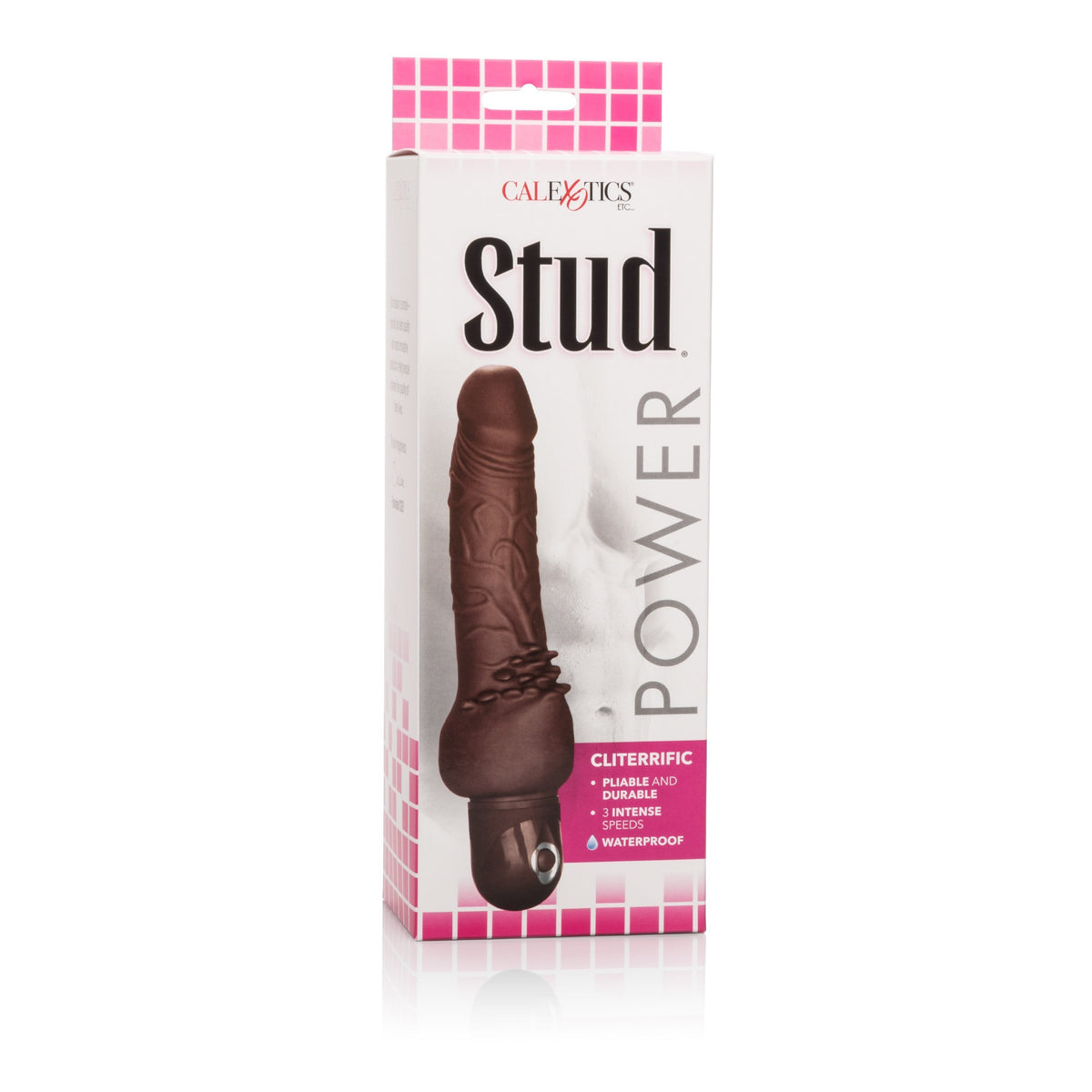 California Exotics - Power Stud Cliterrific Vibrator (Brown) Realistic Dildo w/o suction cup (Vibration) Non Rechargeable Singapore