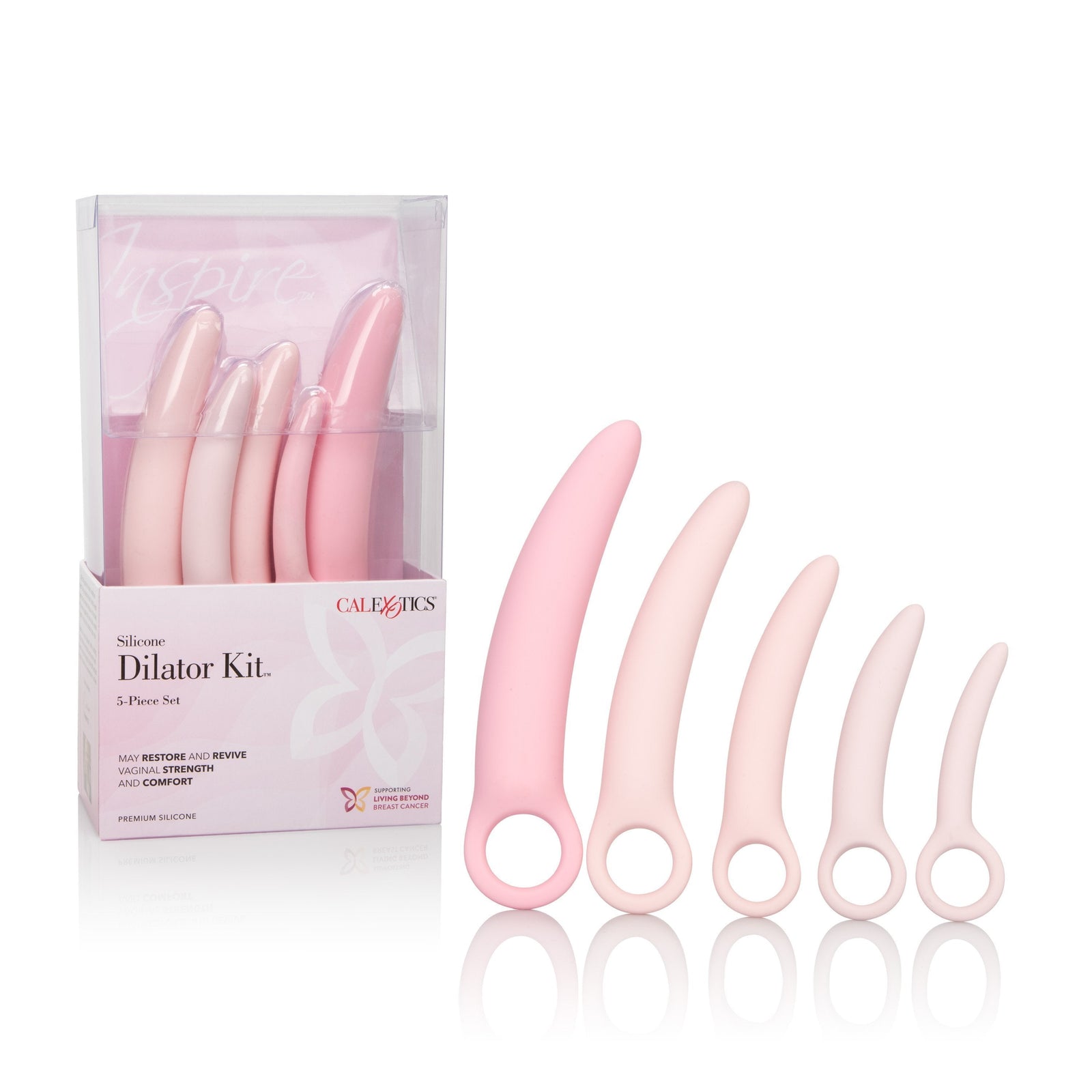 California Exotics - Inspire Silicone Dilator 5 Piece Set (Pink) Non Realistic Dildo w/o suction cup (Vibration) Non Rechargeable Durio Asia