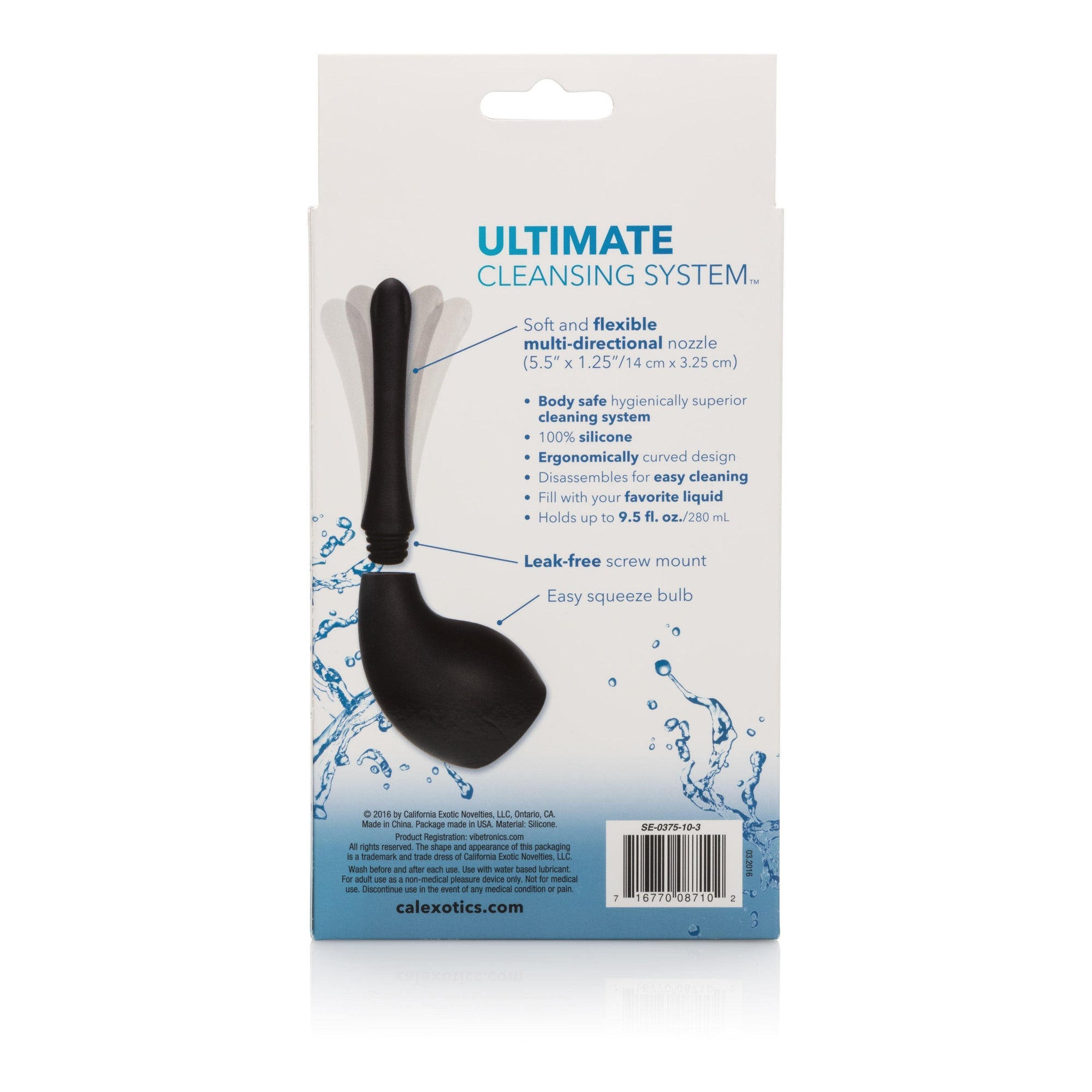 California Exotics - Ultimate Cleansing Douche System (Black) Anal Douche (Non Vibration) Singapore