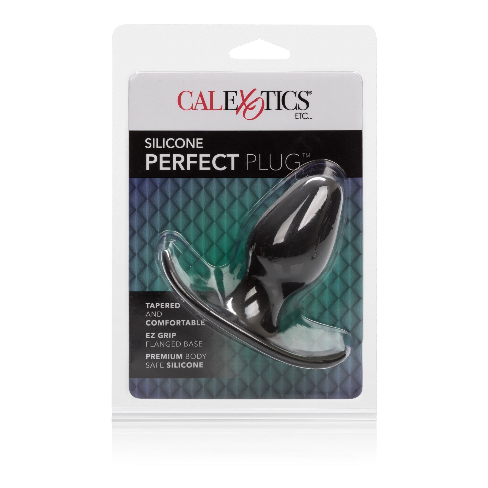 California Exotics - Silicone Perfect Butt Plug (Black) - Black - Anal Plug (Non Vibration)
