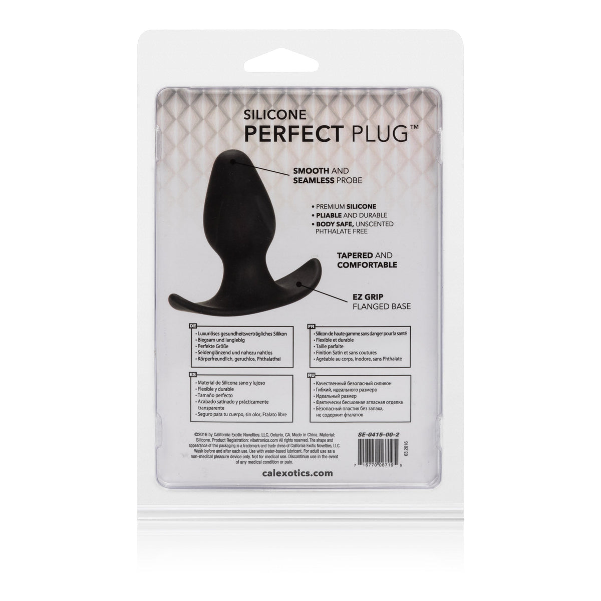California Exotics - Silicone Perfect Butt Plug (Black) Anal Plug (Non Vibration) Singapore