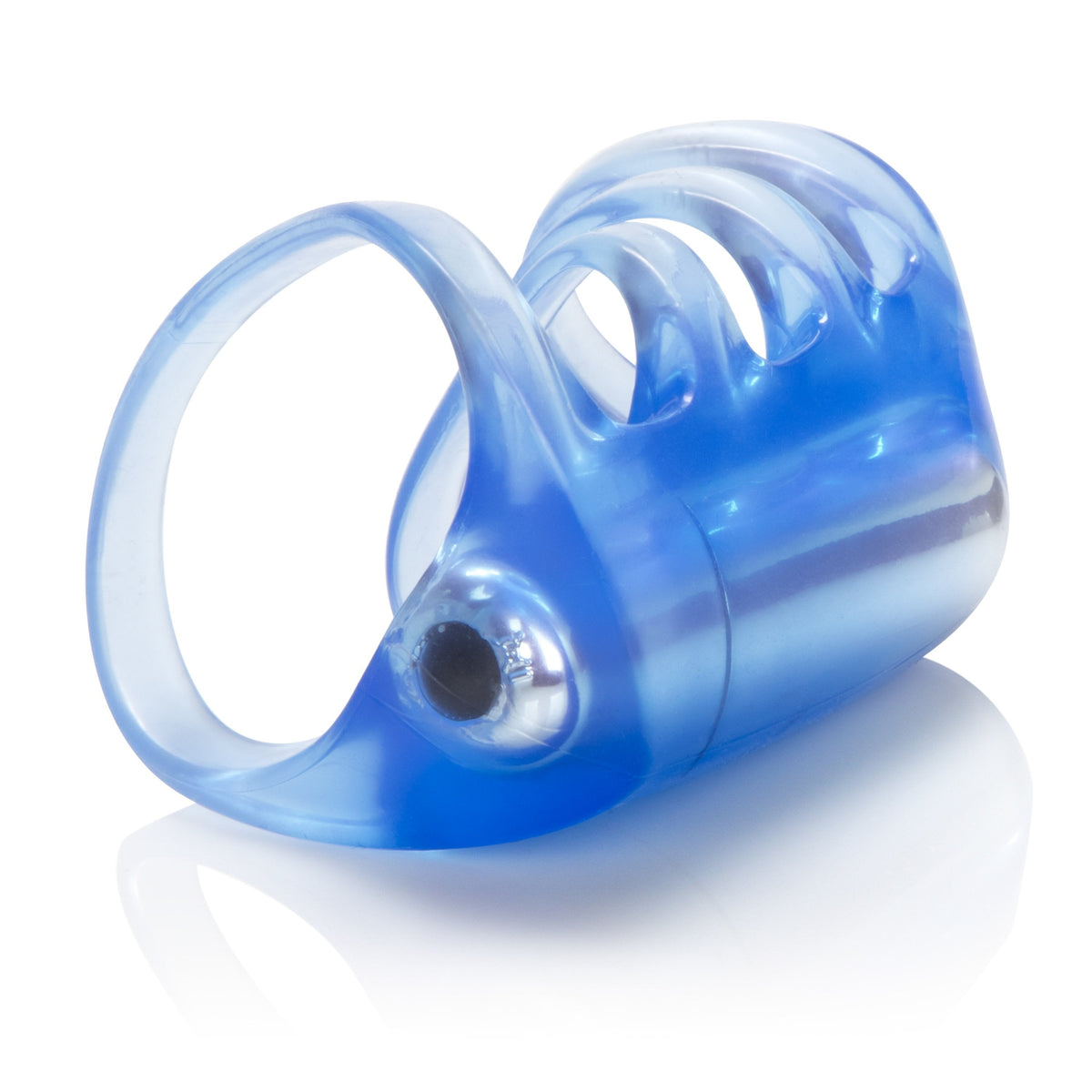 California Exotics - Couple's Pleasure Vibrating Cock Cage (Blue) Cock Sleeves (Vibration) Non Rechargeable Singapore