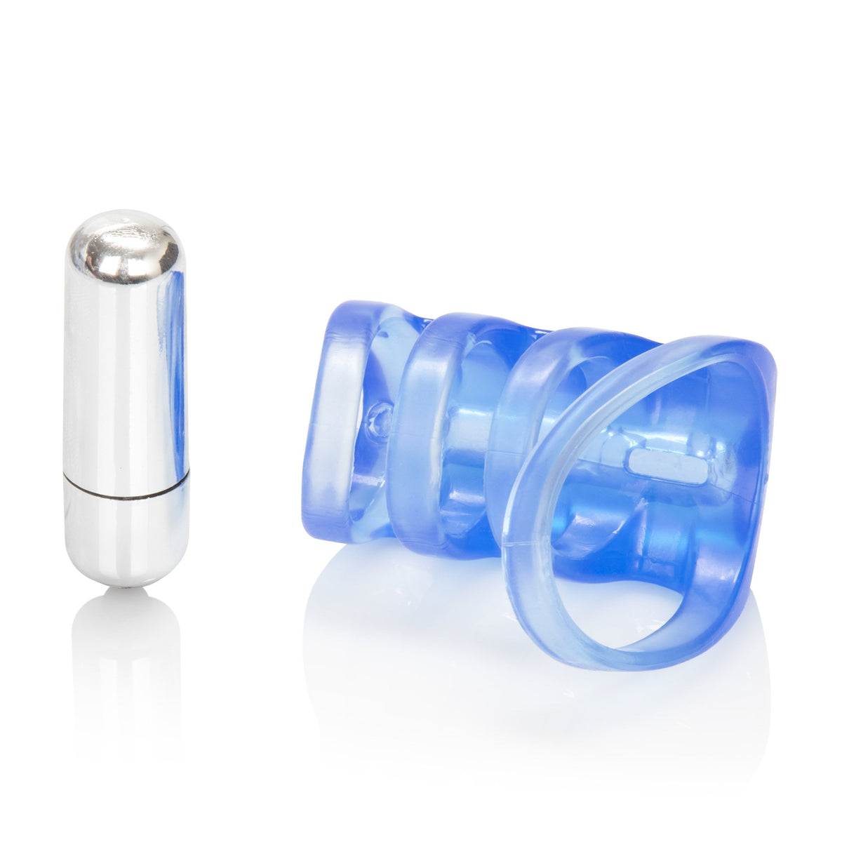 California Exotics - Couple's Pleasure Vibrating Cock Cage (Blue) Cock Sleeves (Vibration) Non Rechargeable Singapore