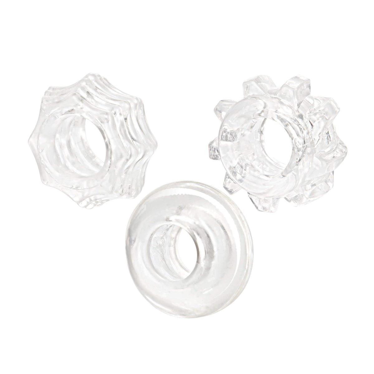 California Exotics - Reversible Cock Ring Set (Clear) Cock Ring (Non Vibration) 716770087362 CherryAffairs