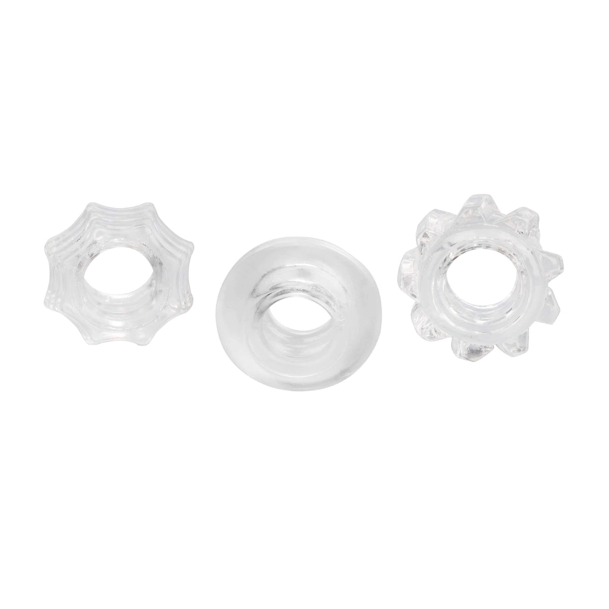 California Exotics - Reversible Cock Ring Set (Clear) Cock Ring (Non Vibration) 716770087362 CherryAffairs