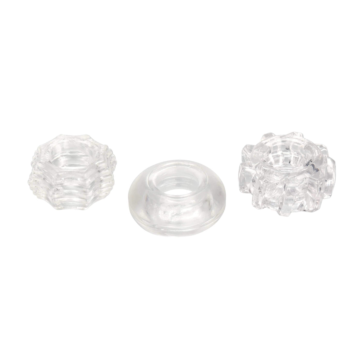 California Exotics - Reversible Cock Ring Set (Clear) Cock Ring (Non Vibration) 716770087362 CherryAffairs