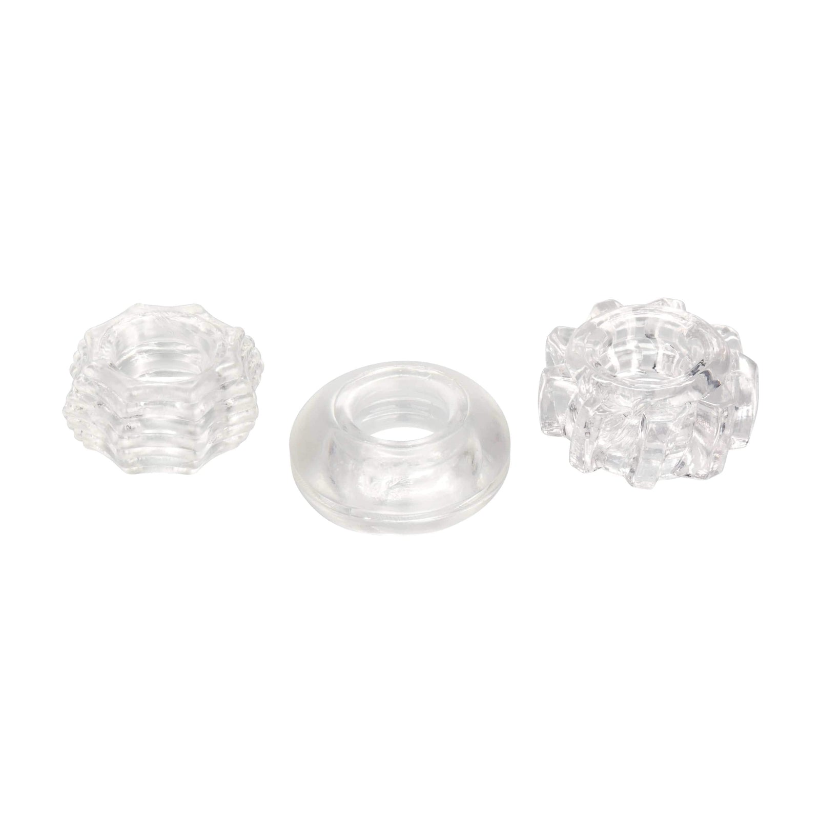 California Exotics - Reversible Cock Ring Set (Clear) Cock Ring (Non Vibration) 716770087362 CherryAffairs