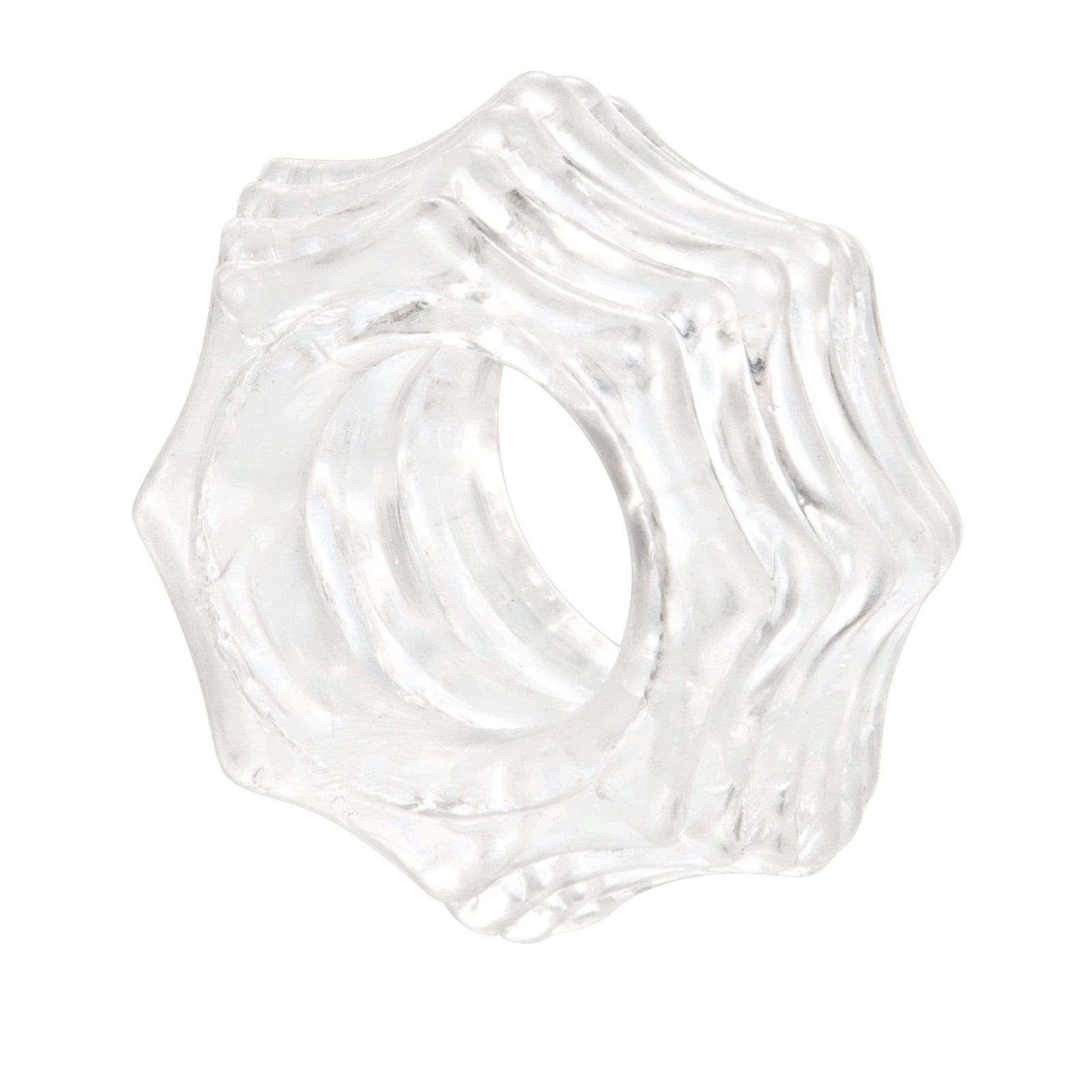 California Exotics - Reversible Cock Ring Set (Clear) Cock Ring (Non Vibration) 716770087362 CherryAffairs
