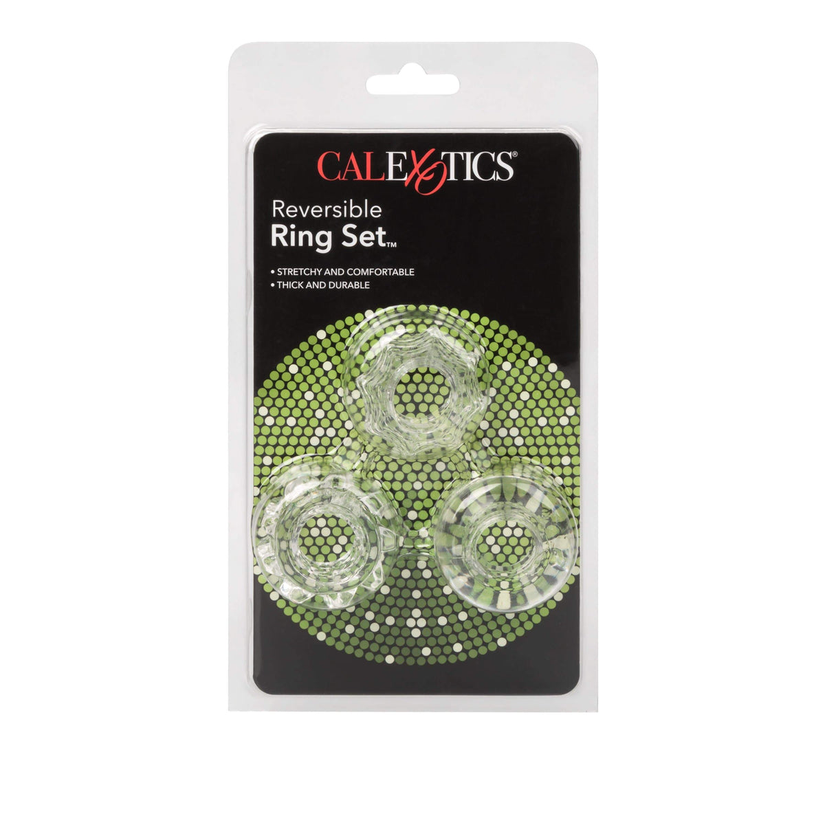 California Exotics - Reversible Cock Ring Set (Clear) Cock Ring (Non Vibration) 716770087362 CherryAffairs