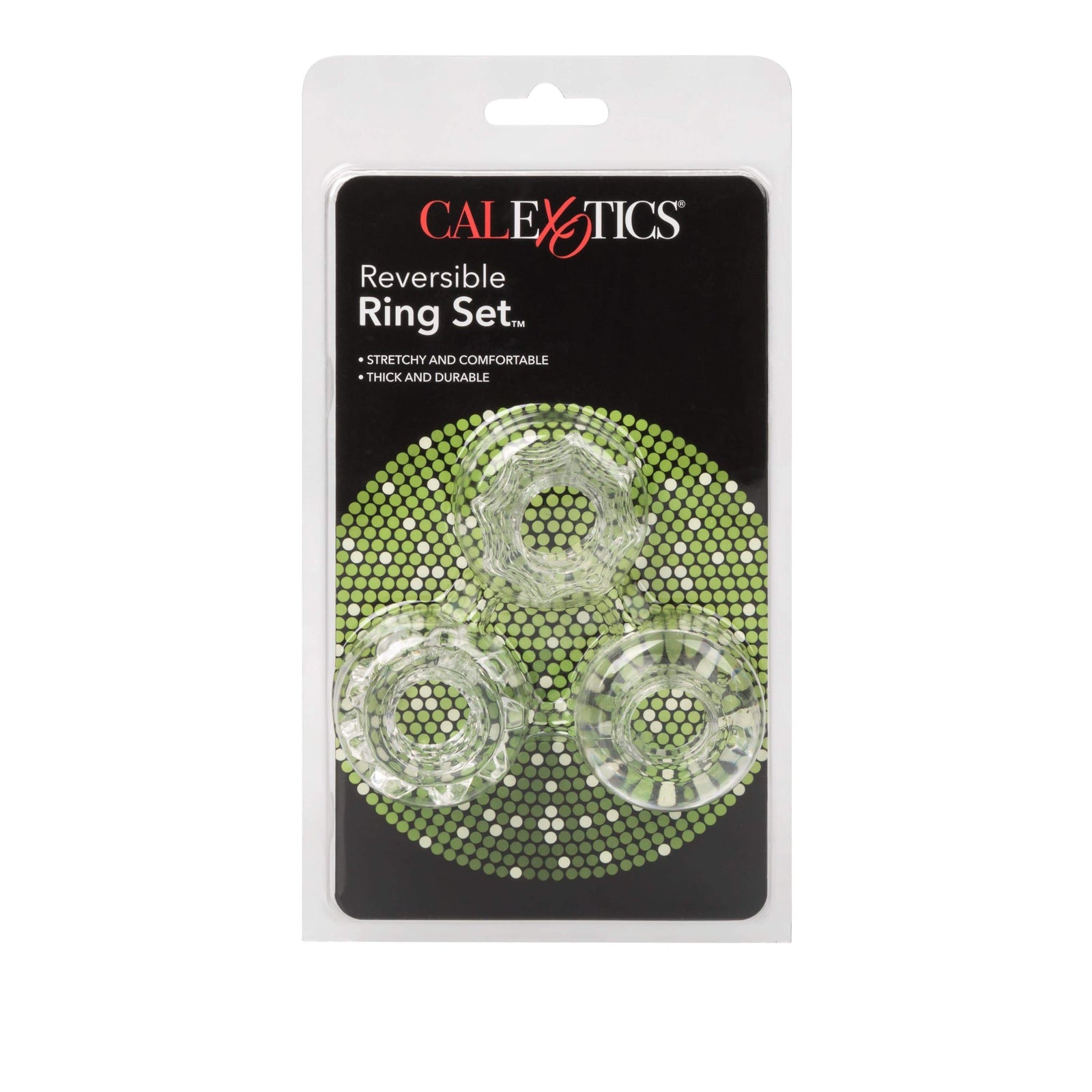 California Exotics - Reversible Cock Ring Set (Clear) Cock Ring (Non Vibration) 716770087362 CherryAffairs