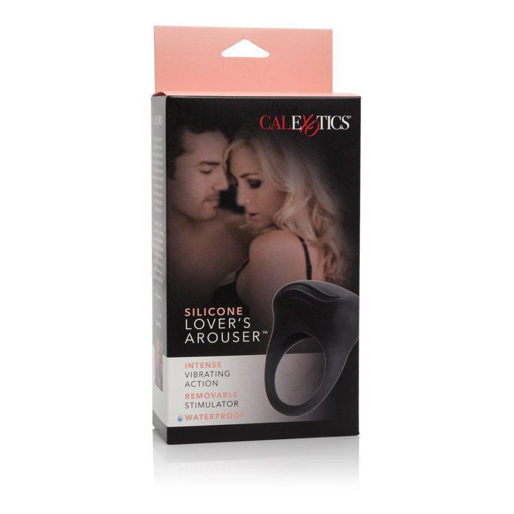 California Exotics - Silicone Lover's Arouser Vibrating Cock Ring (Black) Silicone Cock Ring (Vibration) Non Rechargeable Singapore