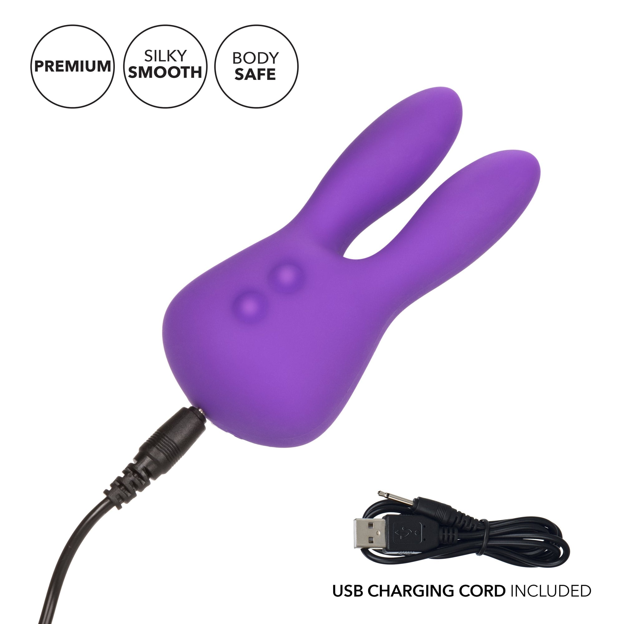 California Exotics - Mini Marvels Silicone Marvelous Bunny Clit Massager  (Purple) Clit Massager (Vibration) Rechargeable Singapore
