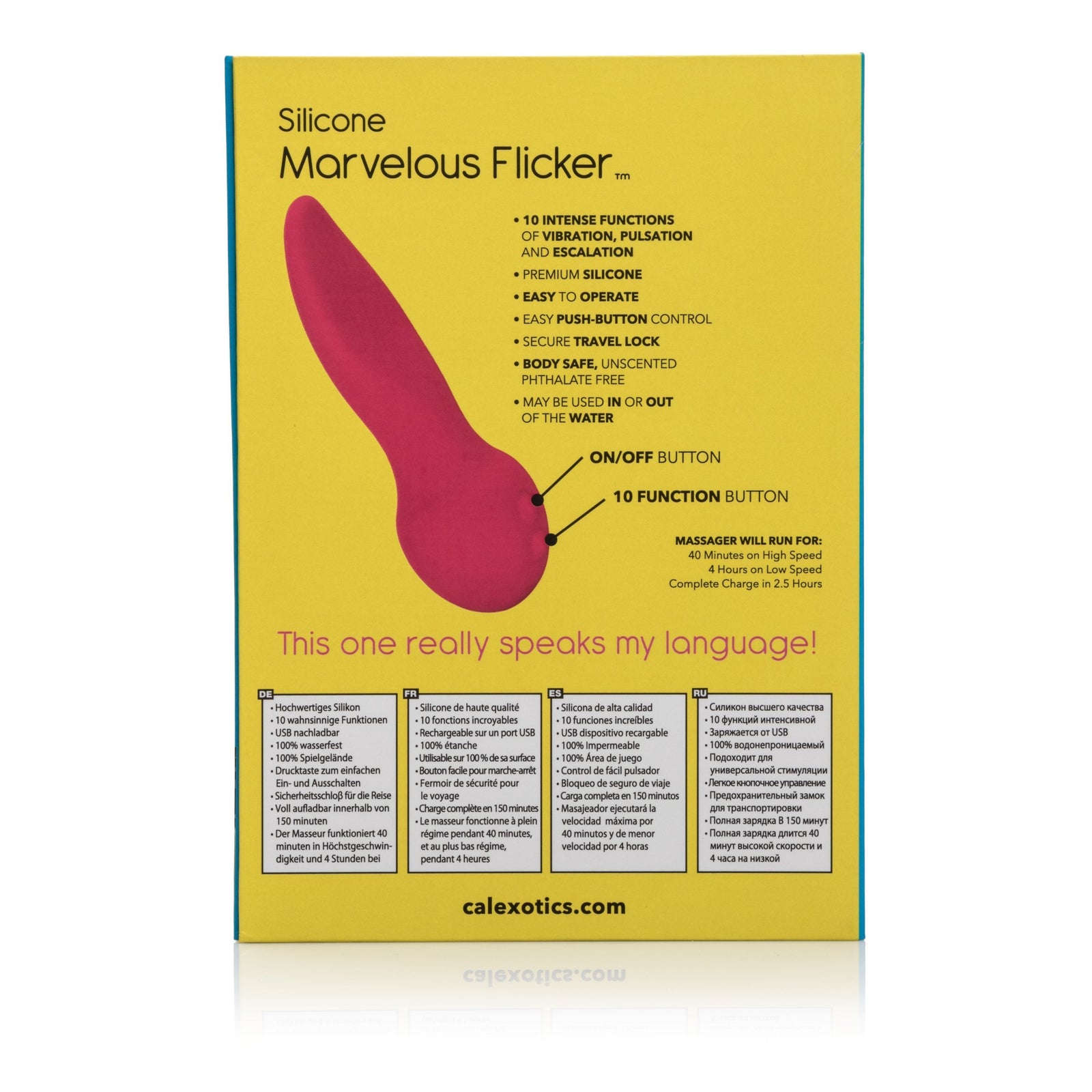 California Exotics - Mini Marvels Silicone Marvelous Flicker Clit Massager (Pink) Clit Massager (Vibration) Rechargeable Singapore