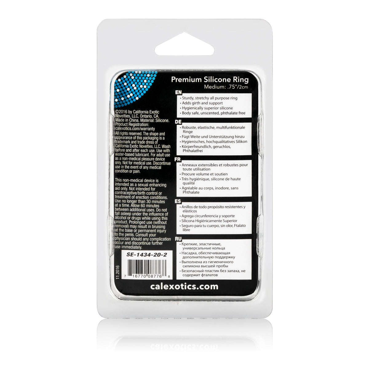 California Exotics - Premium Silicone Cock Ring Medium (Clear) Silicone Cock Ring (Non Vibration) Singapore