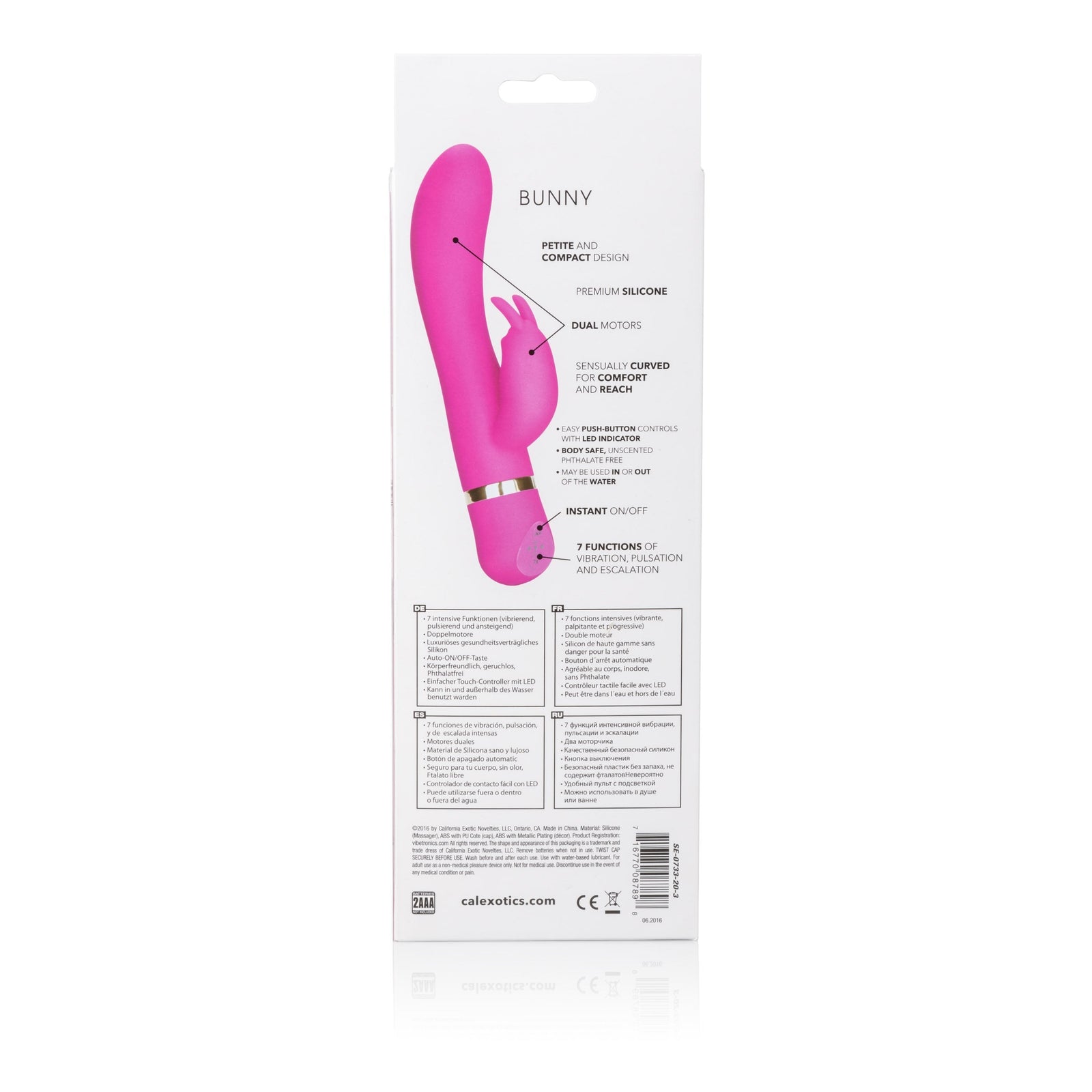 California Exotics - Spellbound Bunny Vibrator (Pink) Rabbit Dildo (Vibration) Non Rechargeable Singapore