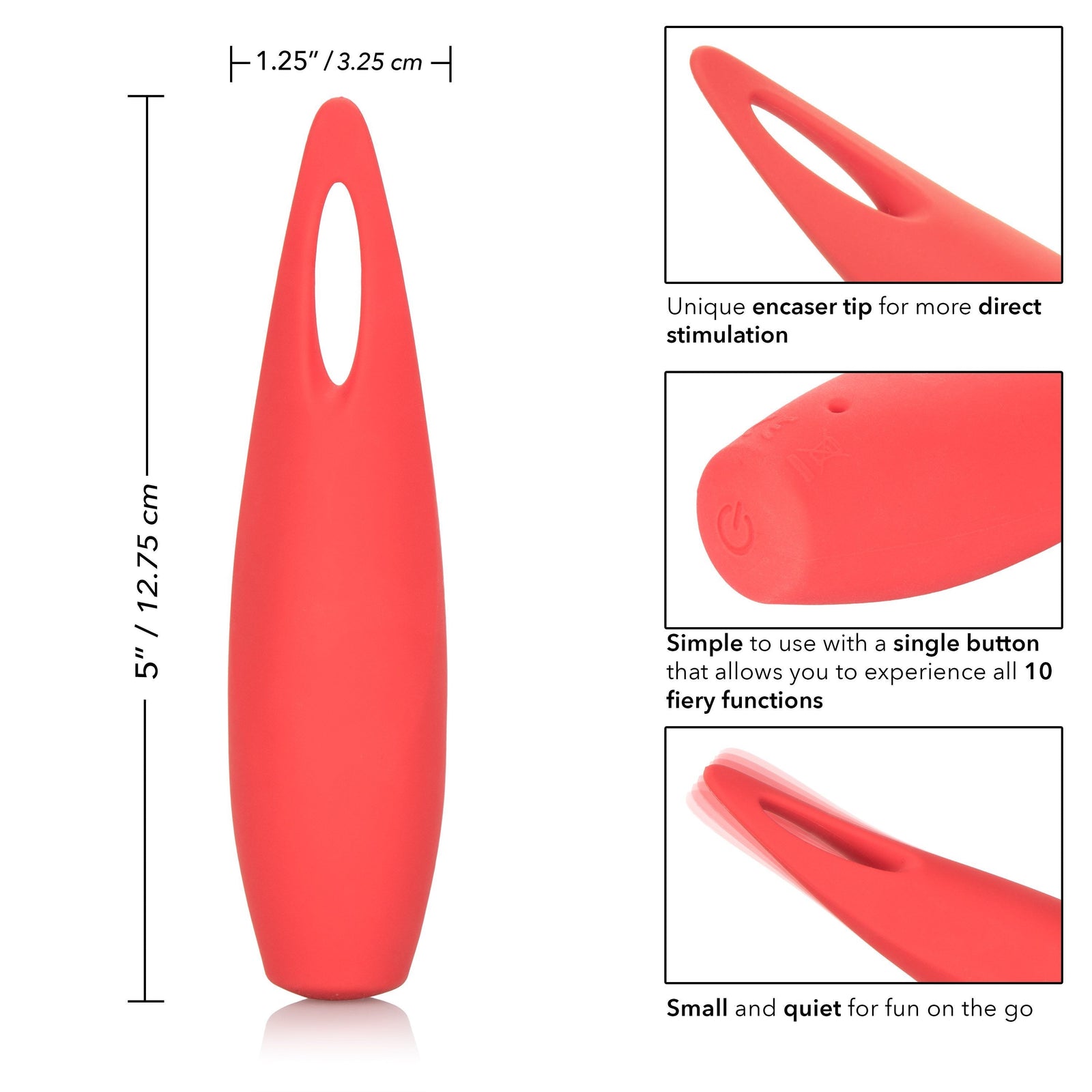 California Exotics - Red Hot Spark Rechargeable Clit Massager (Red) Clit Massager (Vibration) Rechargeable Singapore