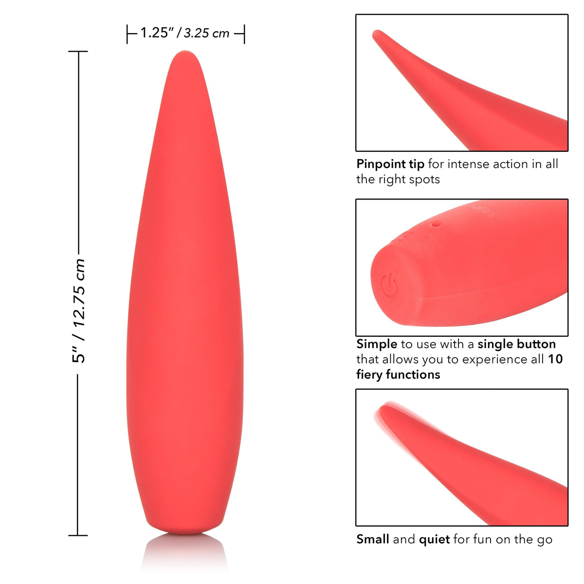 California Exotics - Red Hot Ember Rechargeable Clit Massager (Red) Clit Massager (Vibration) Rechargeable Singapore