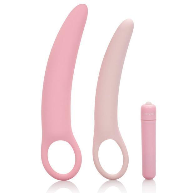 California Exotics - Inspire Vibrating 3 pcs Silicone Dilator Kit (Pink) Non Realistic Dildo w/o suction cup (Vibration) Non Rechargeable Singapore
