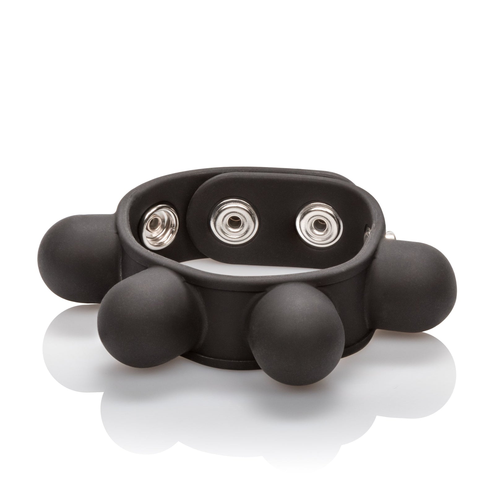 California Exotics - Weighted Ball Stretcher Cock Ring (Black) Silicone Cock Ring (Non Vibration) Singapore