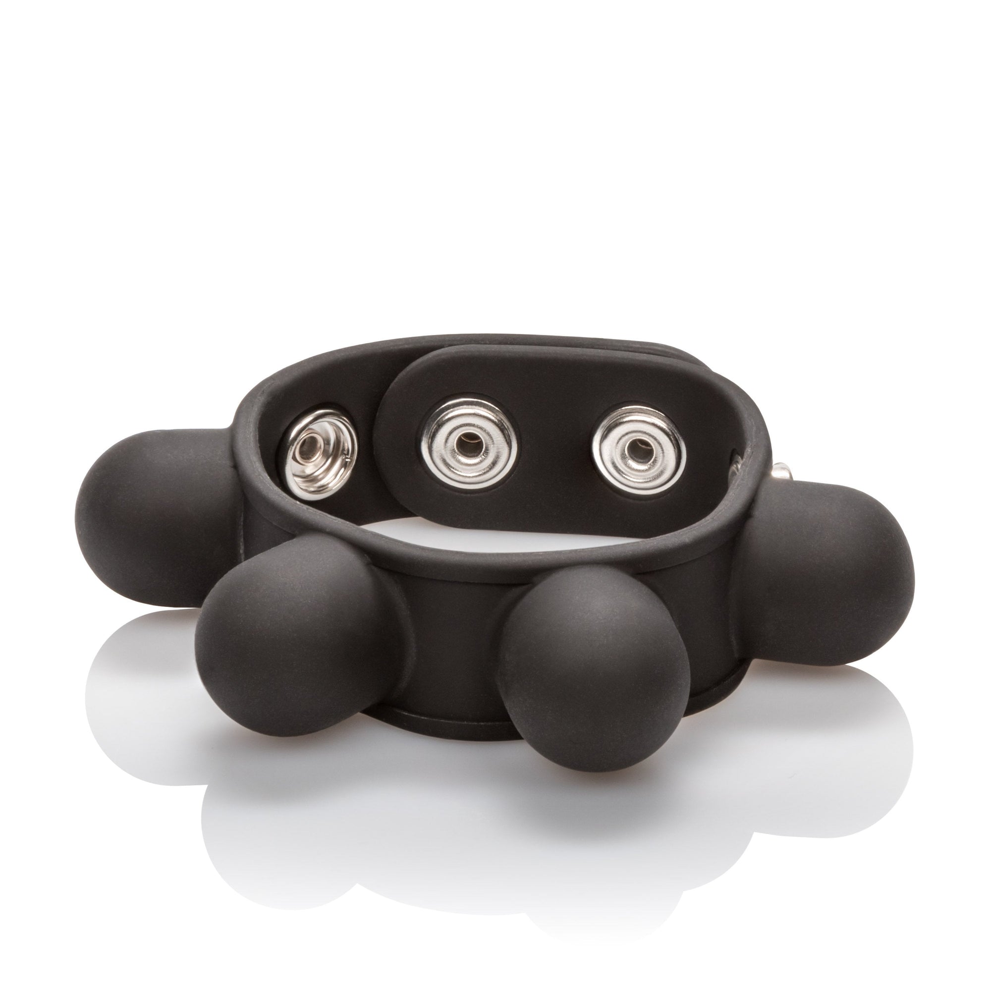 California Exotics - Weighted Ball Stretcher Cock Ring (Black) Silicone Cock Ring (Non Vibration) Singapore