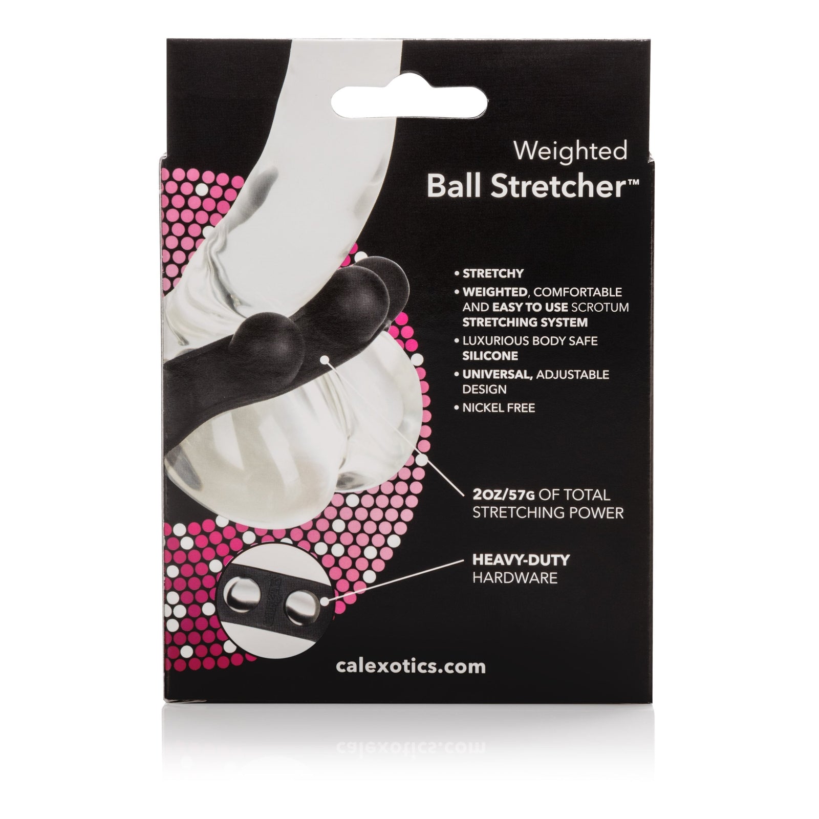 California Exotics - Weighted Ball Stretcher Cock Ring (Black) Silicone Cock Ring (Non Vibration) Singapore