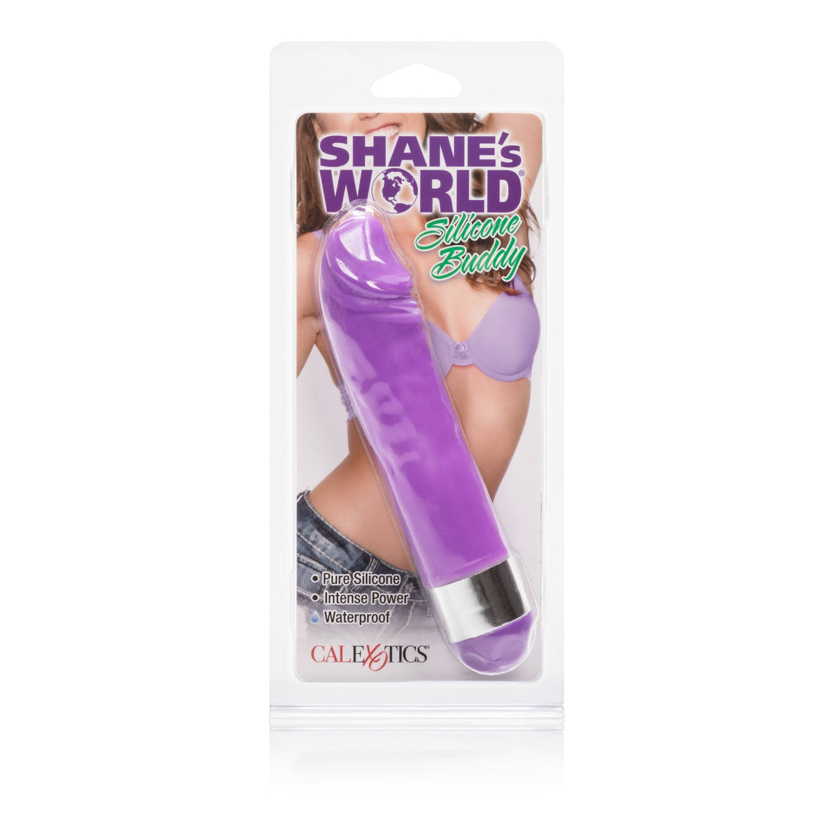 California Exotics - Shane's World Silicone Buddy Vibrator (Purple) Non Realistic Dildo w/o suction cup (Vibration) Non Rechargeable Durio Asia