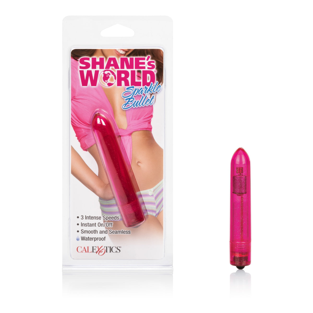 California Exotics - Shane's World Sparkle Bullet Vibrator (Pink) Bullet (Vibration) Non Rechargeable