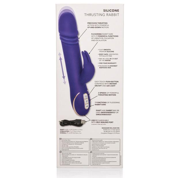 California Exotics - Signature Silicone Thrusting Jack Rabbit Vibrator (Purple) Rabbit Dildo (Vibration) Rechargeable Singapore