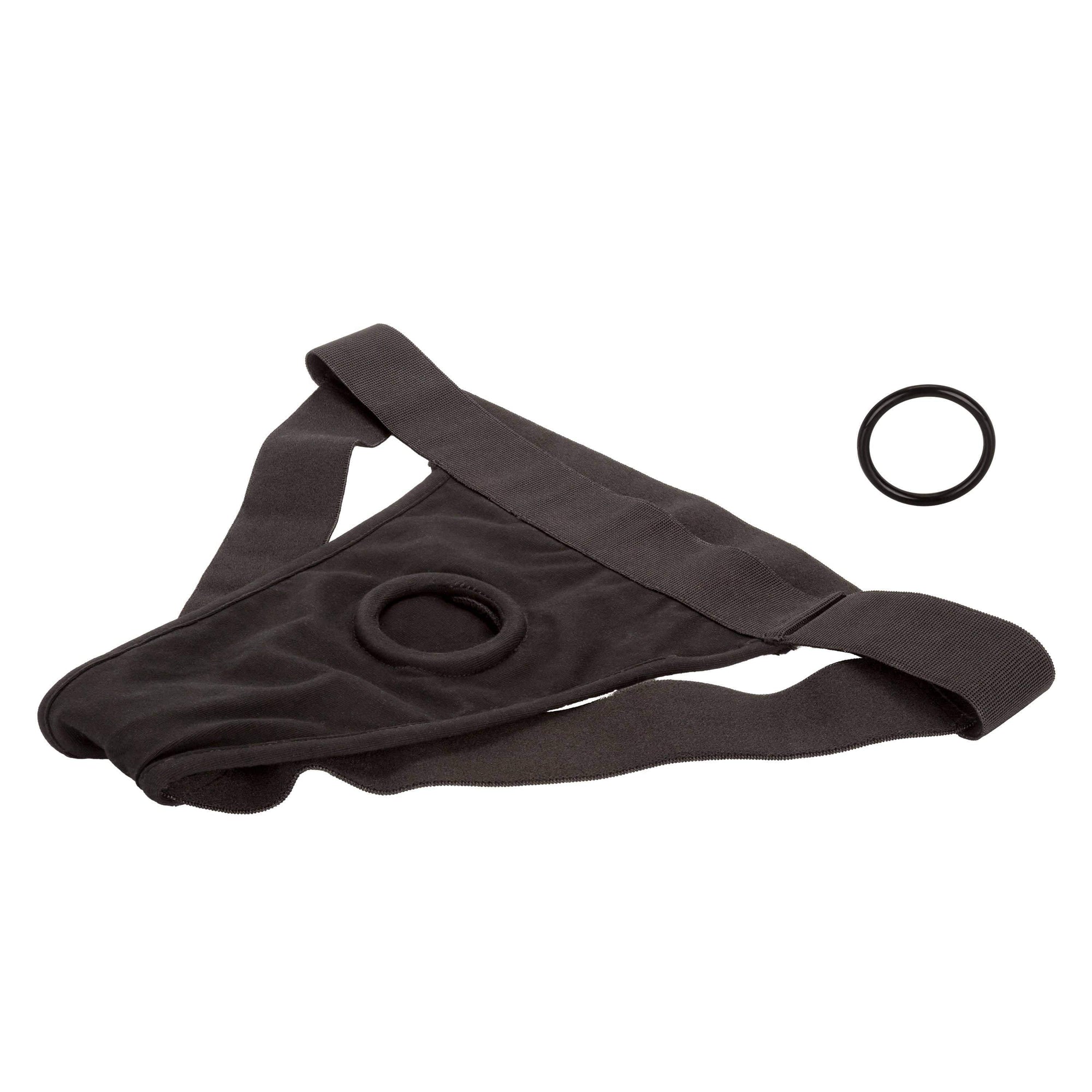 California Exotics - Packer Gear Jock Strap On Harness XS/S (Black) Strap On w/o Dildo 716770089816 CherryAffairs