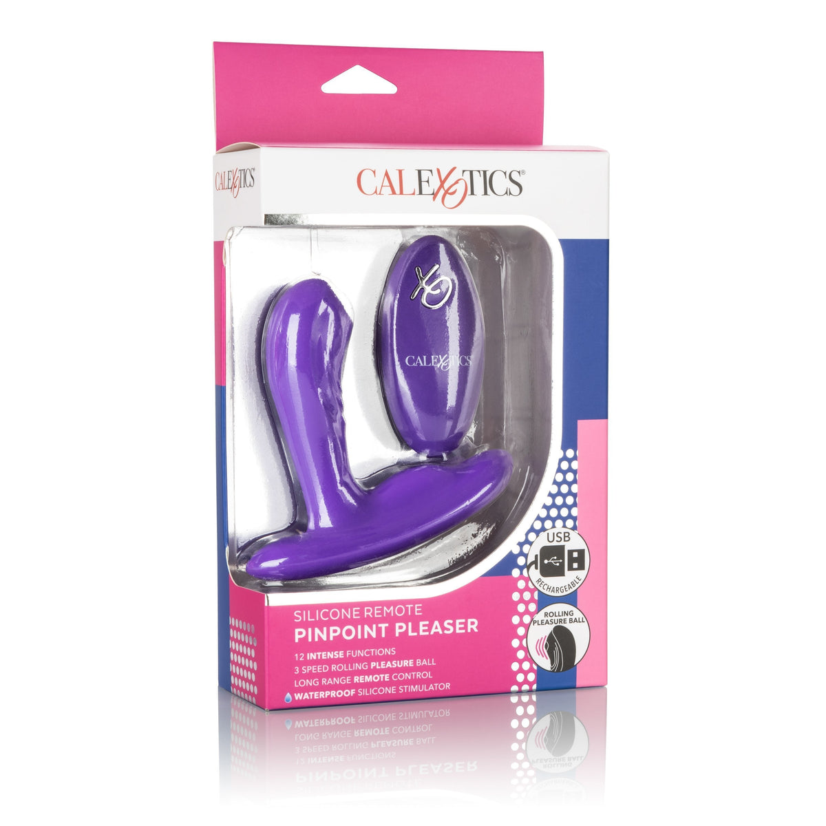 California Exotics - Silicone Remote Pinpoint Pleaser Prostate Massager (Purple) Prostate Massager (Vibration) Rechargeable